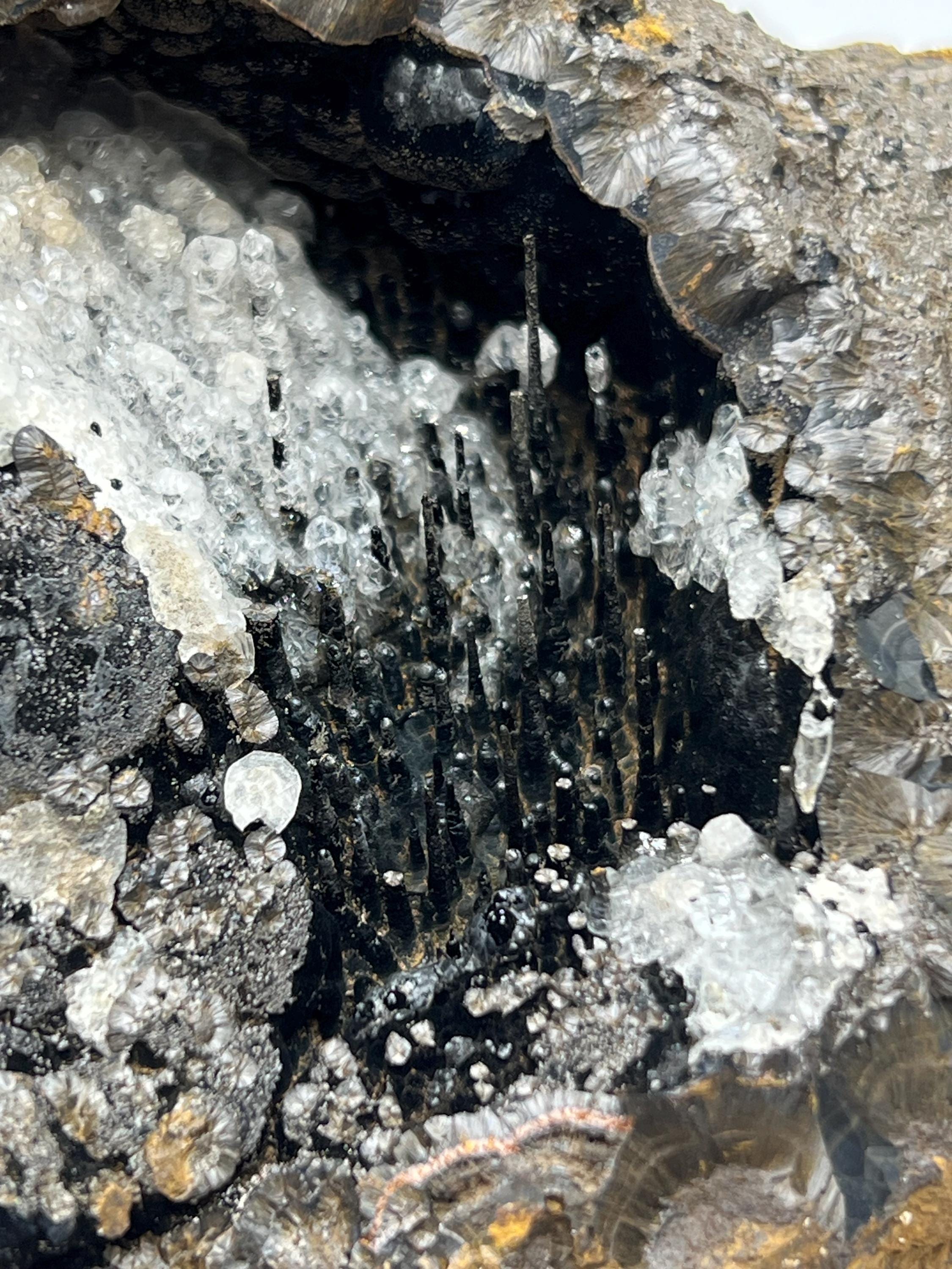 Crystal Calcite on Hematite, Turkish Mineral Specimen - Crystal Gemstone AE 