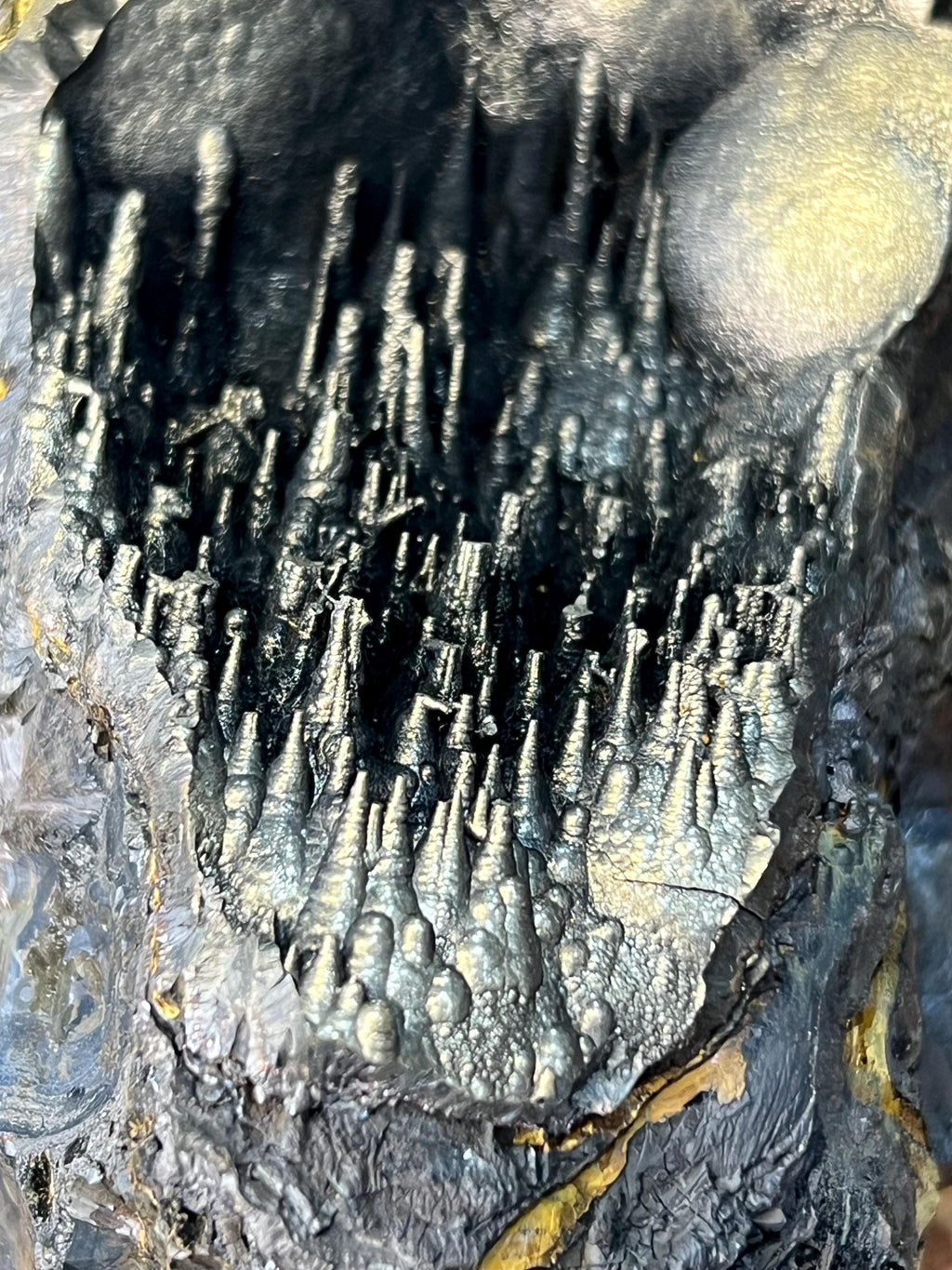 Museum Quality, Showy Golden Color Stalactite Goethite Specimen - Crystal Gemstone AE 