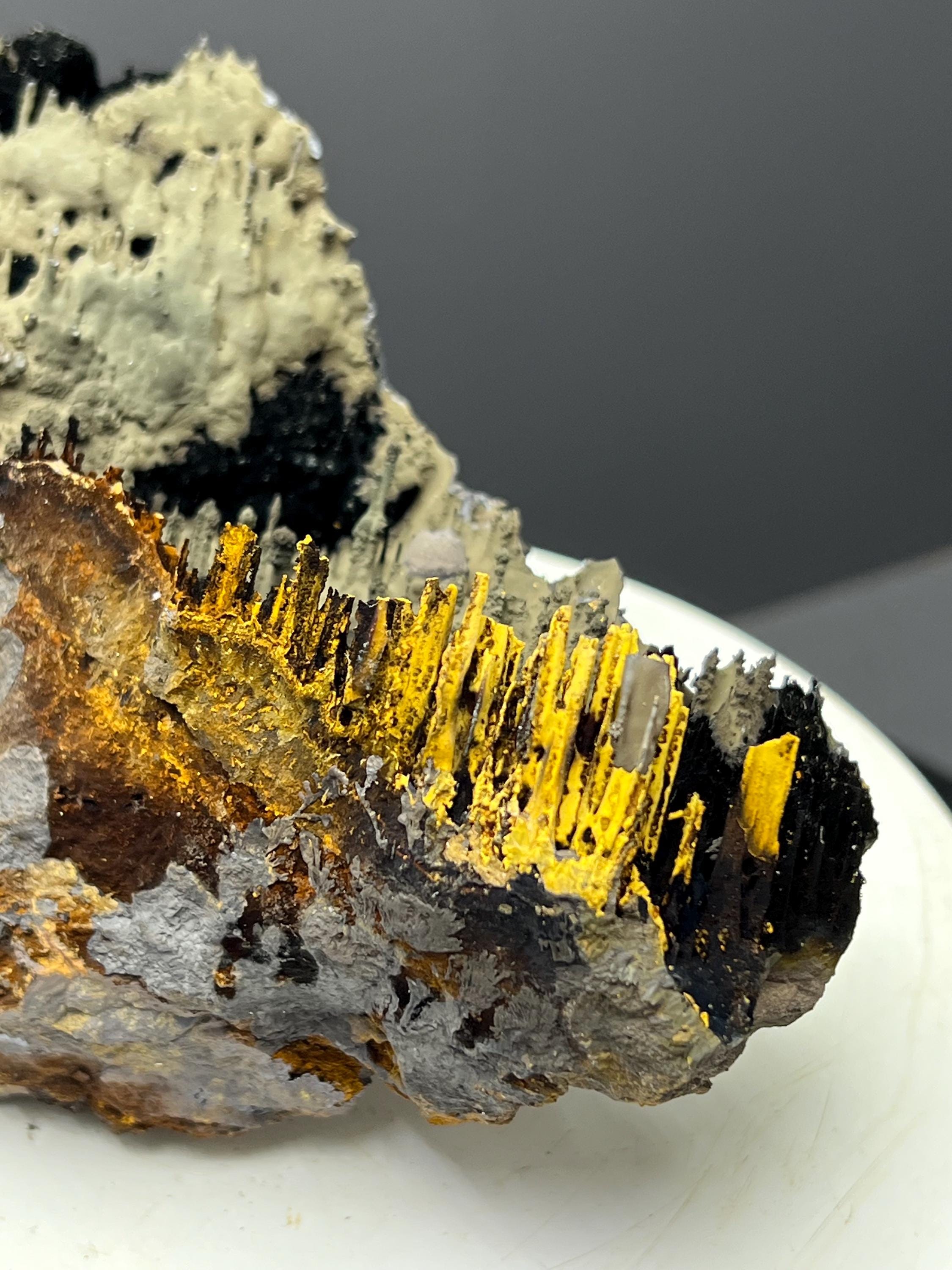 Museum Grade! Very Special Formation Specularite And Limonite With Stalactites Goethtie Specimen - Crystal Gemstone AE 