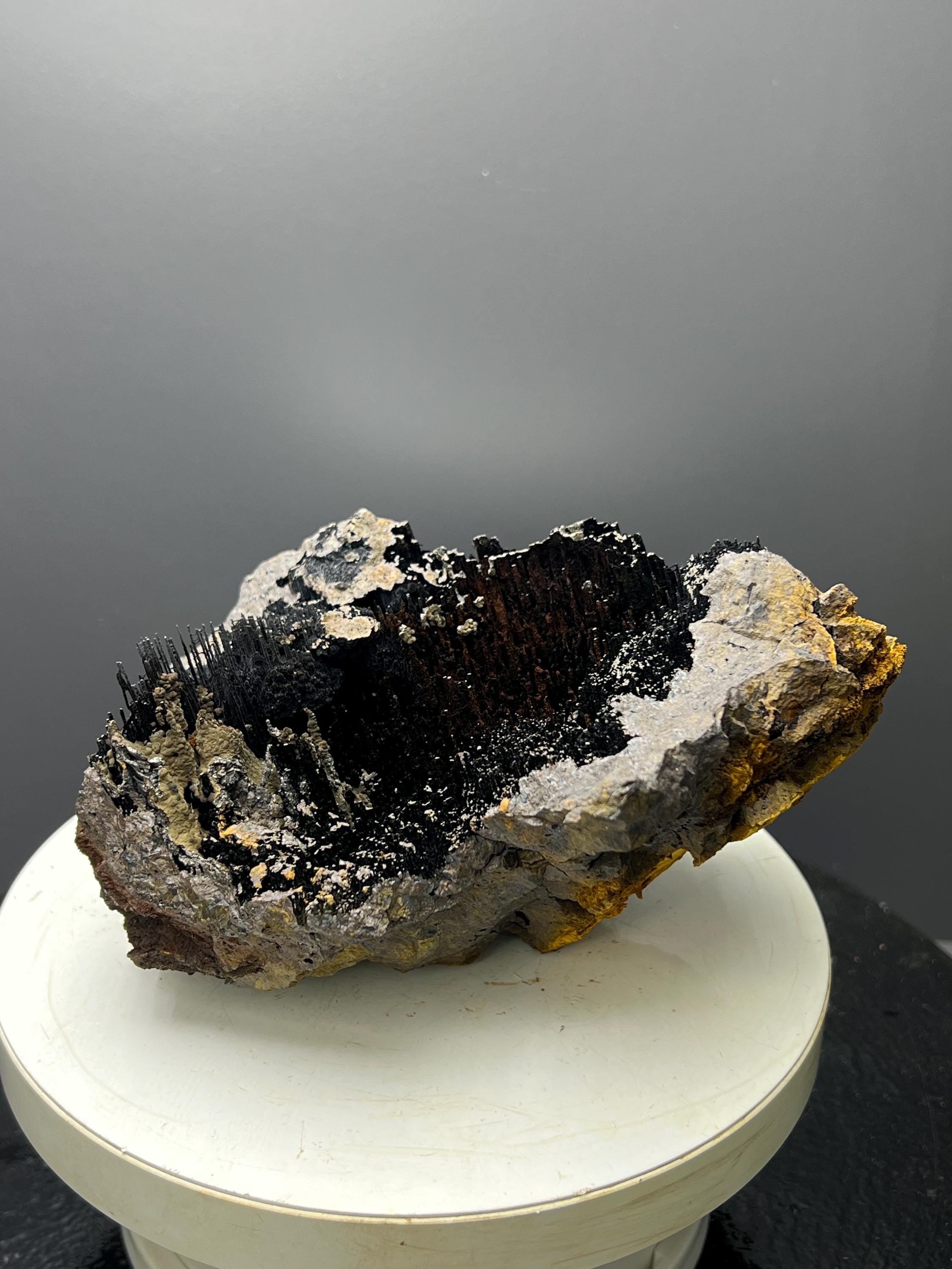 Museum Grade, Very Special Specularite And Limonite With Stalactite Goethite Specimen - Crystal Gemstone AE 