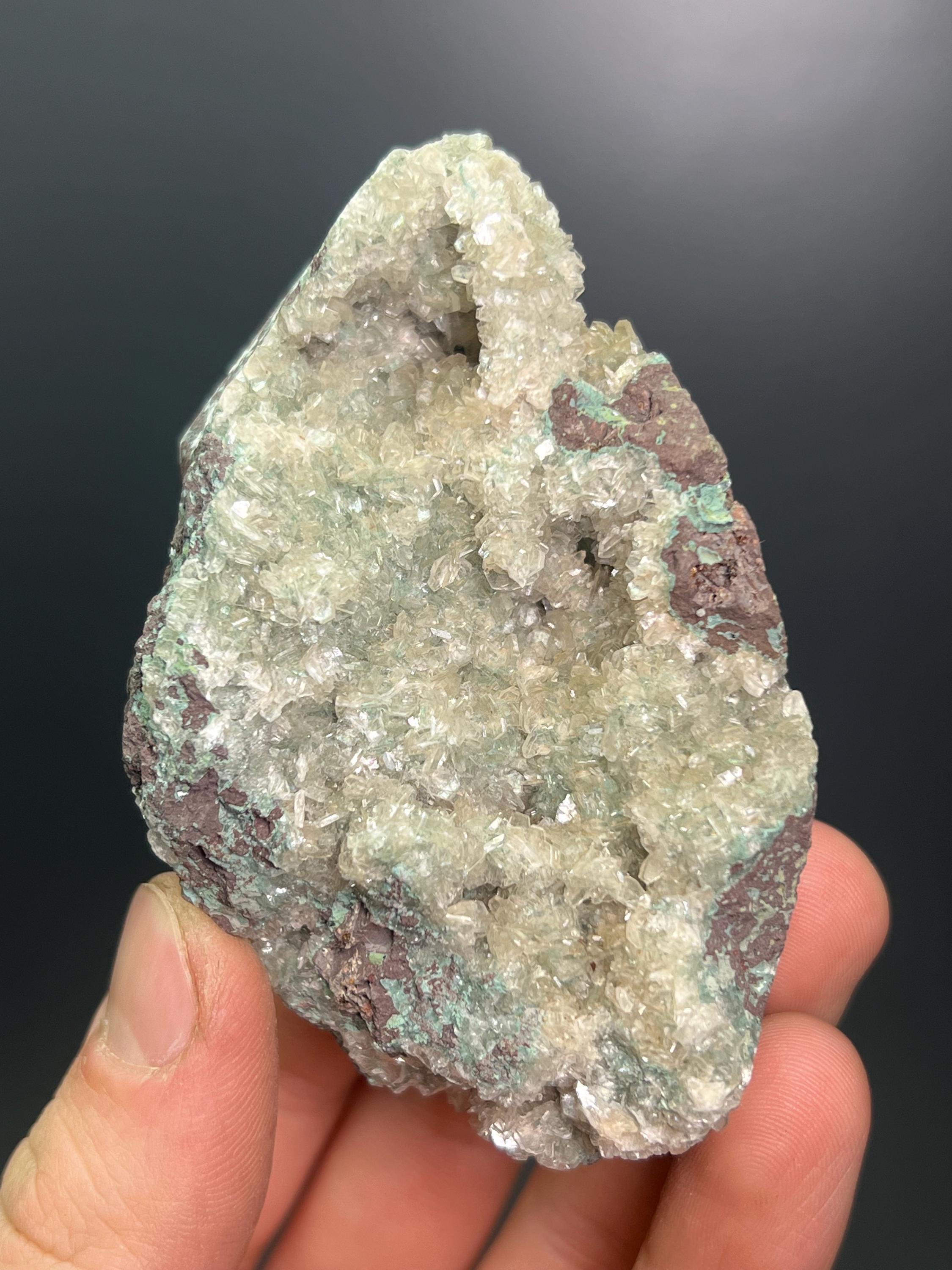 Rosasite With Quartz - Crystal Gemstone AE 