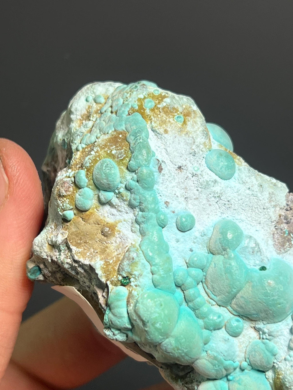 Turquoise Rosasite Specimen, Botryoidal Mineral, Mexico, 176gram - Crystal Gemstone AE 