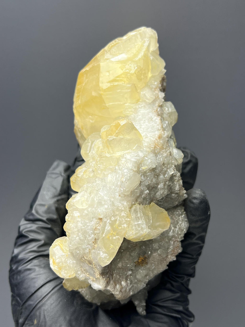 Dogtooth Calcite Specimen: Golden Yellow Crystal, Turkey - Crystal Gemstone AE 