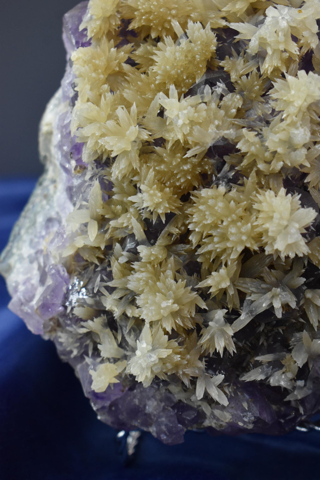 Flower Calcite With Amethyst Specimen - Crystal Gemstone AE 