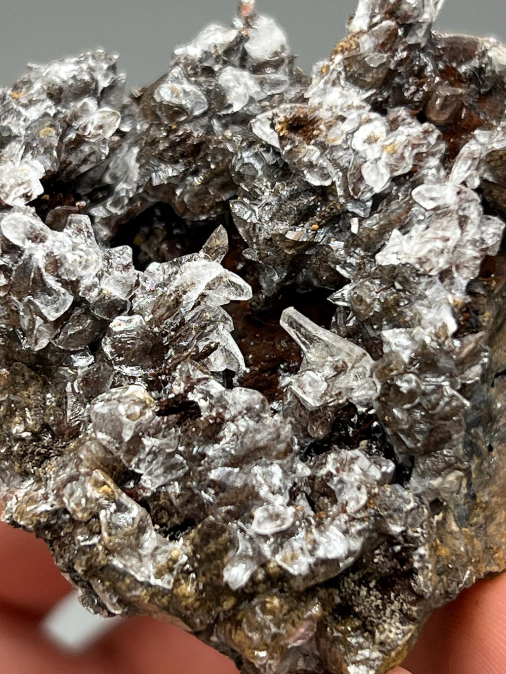 Very Showy And Special, Crystal Calcite On Hematite, From Turkey - Crystal Gemstone AE 