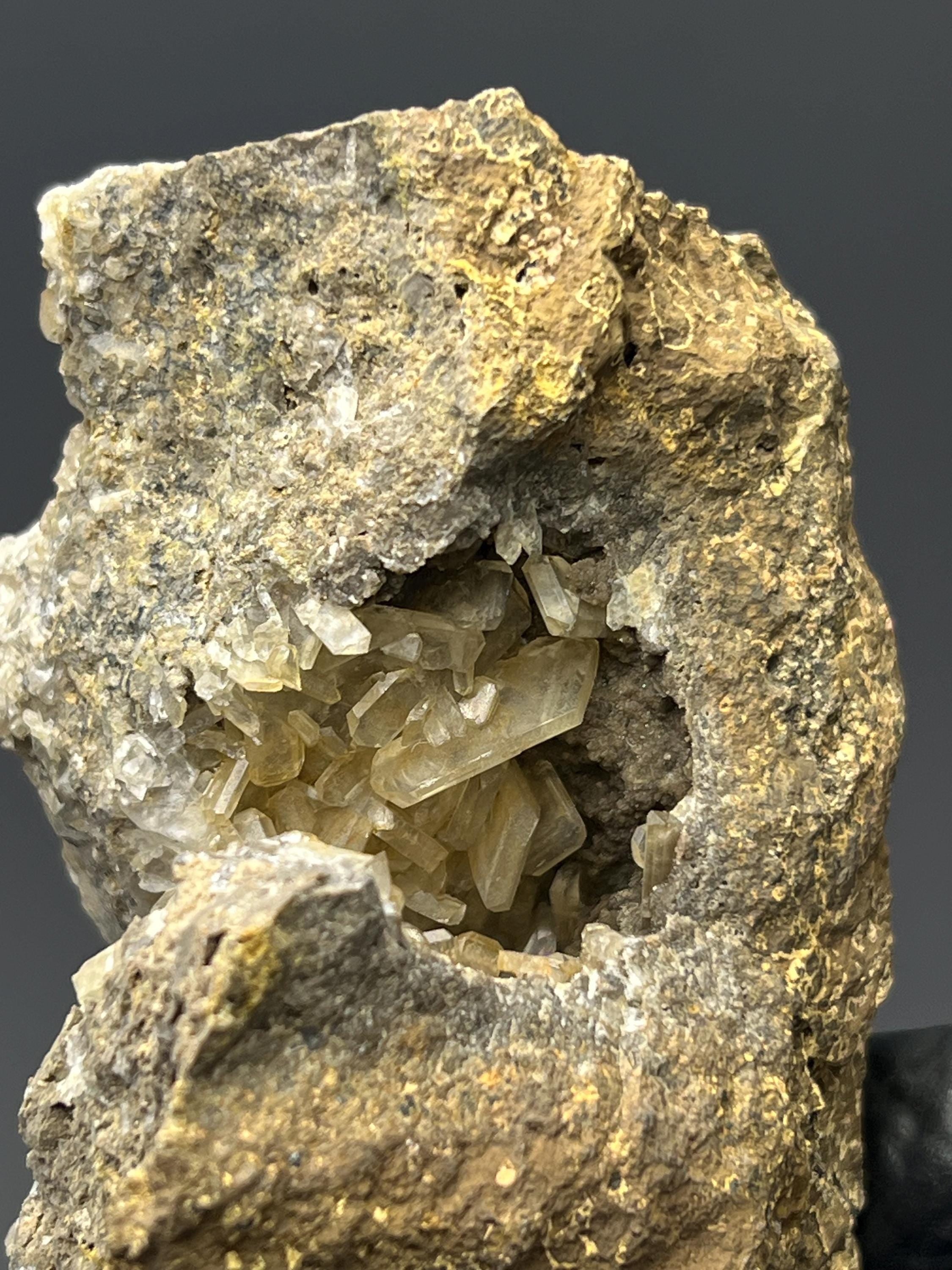 Barite Crystals With Chalcedony - Crystal Gemstone AE 