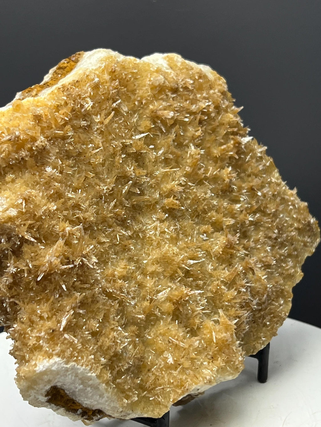 Feather Orange Crystal Calcite Specimen - Crystal Gemstone AE 