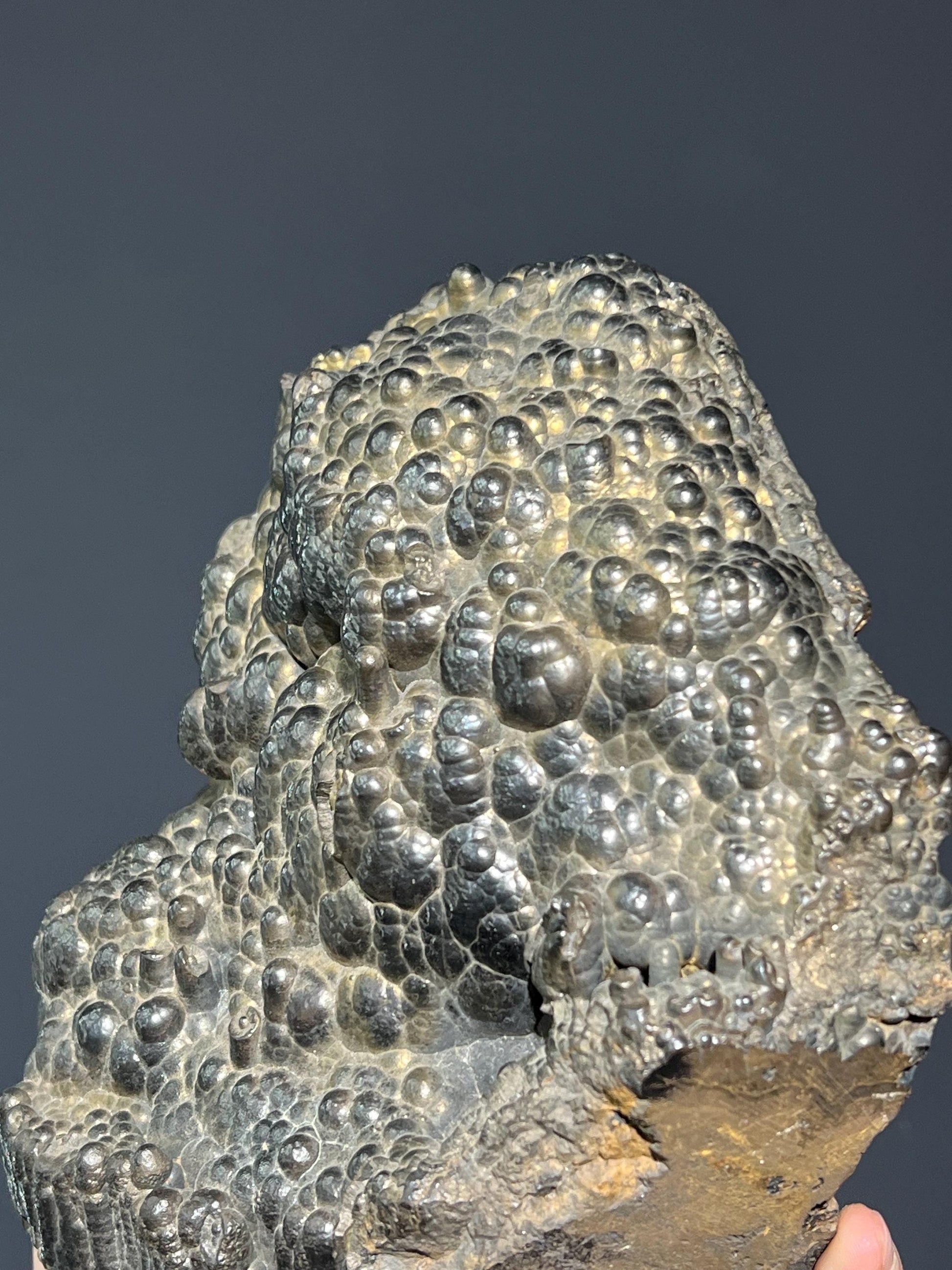 Museum Quality Showy Large Size Golden Color Botryoidal Goethite - Crystal Gemstone AE 