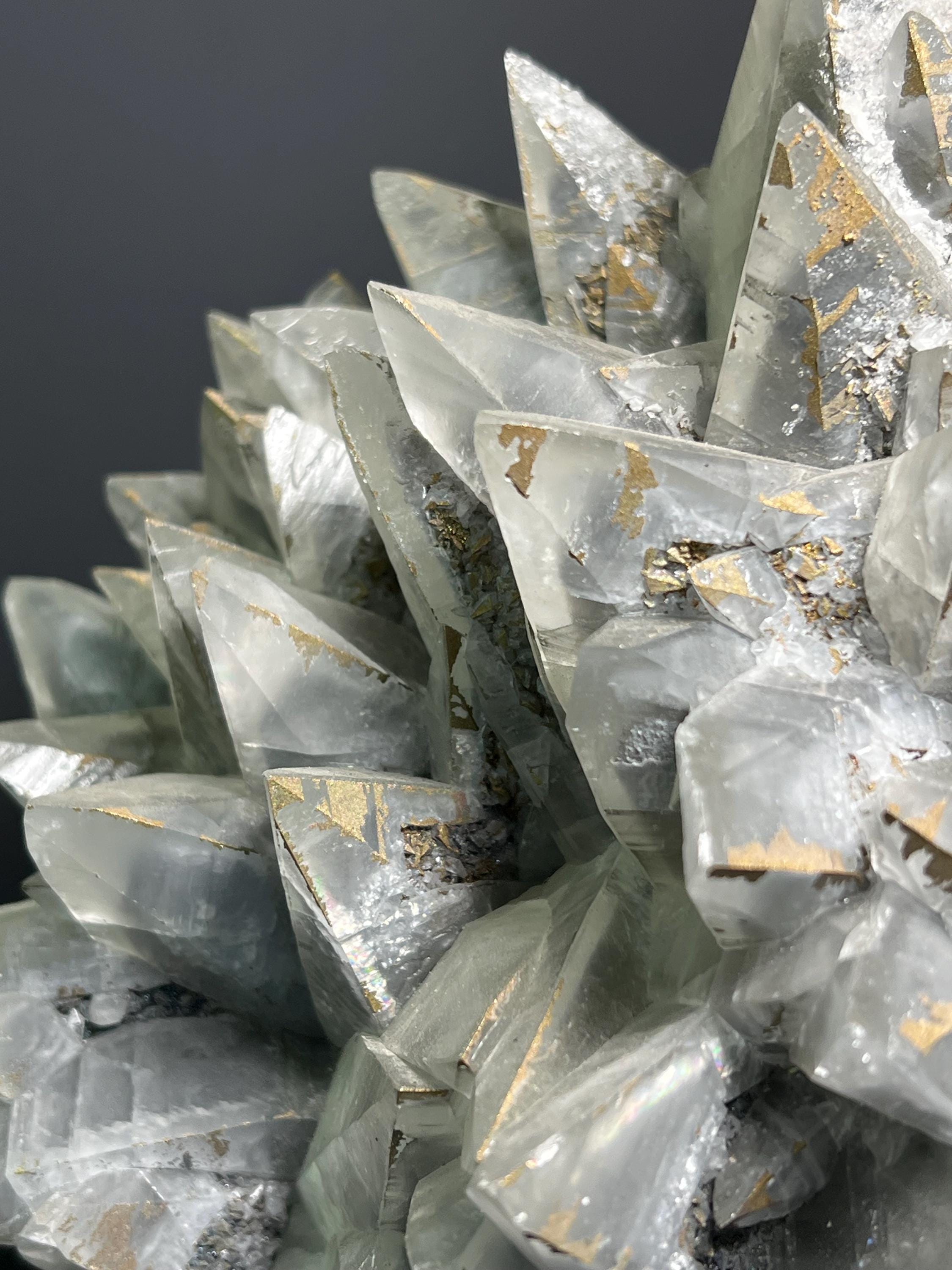 Large Size, Pyrite With Gray Crystal Calcite - Turkey - Crystal Gemstone AE 