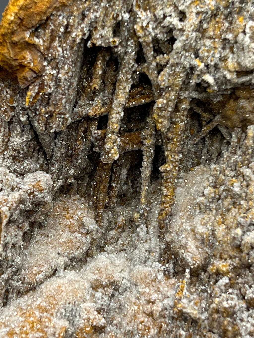 Very unique formation very showy crystal calcite on stalactite hematite, special collections - Crystal Gemstone AE 