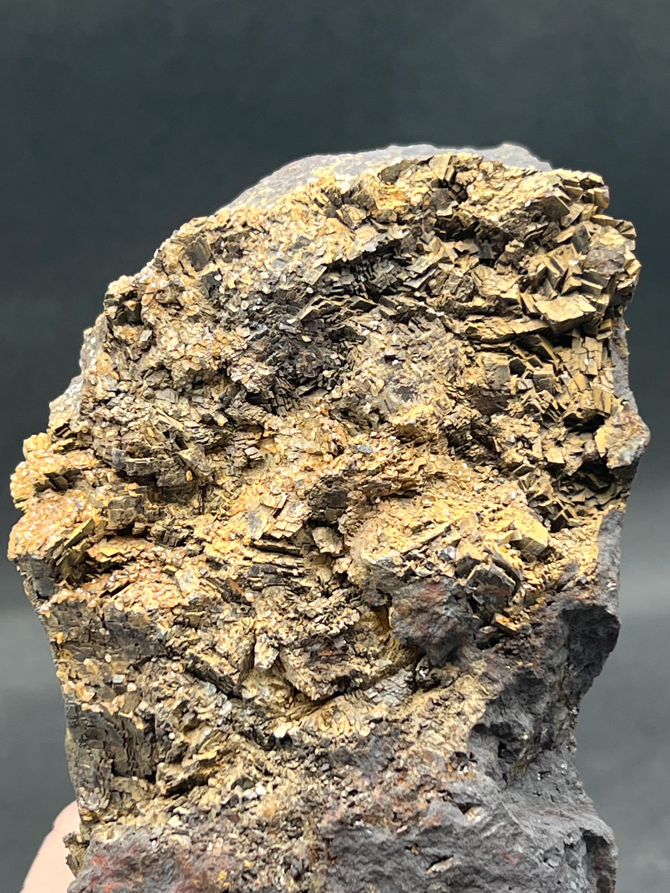Special Quality, Calcite And Limonite On Iron Siderite, For Special Collection - Crystal Gemstone AE 