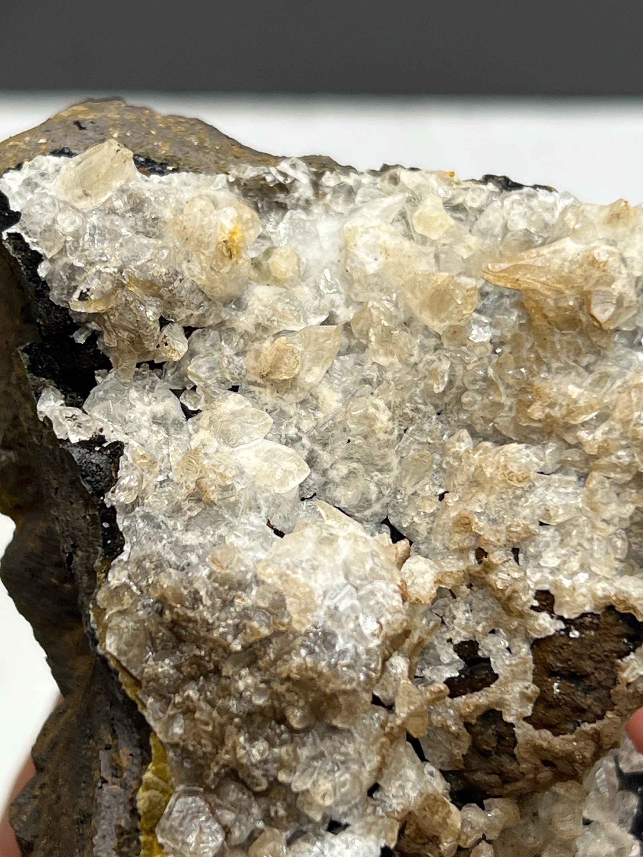 Very Special, Calcite On Hematite Mineral, From Turkey - Crystal Gemstone AE 