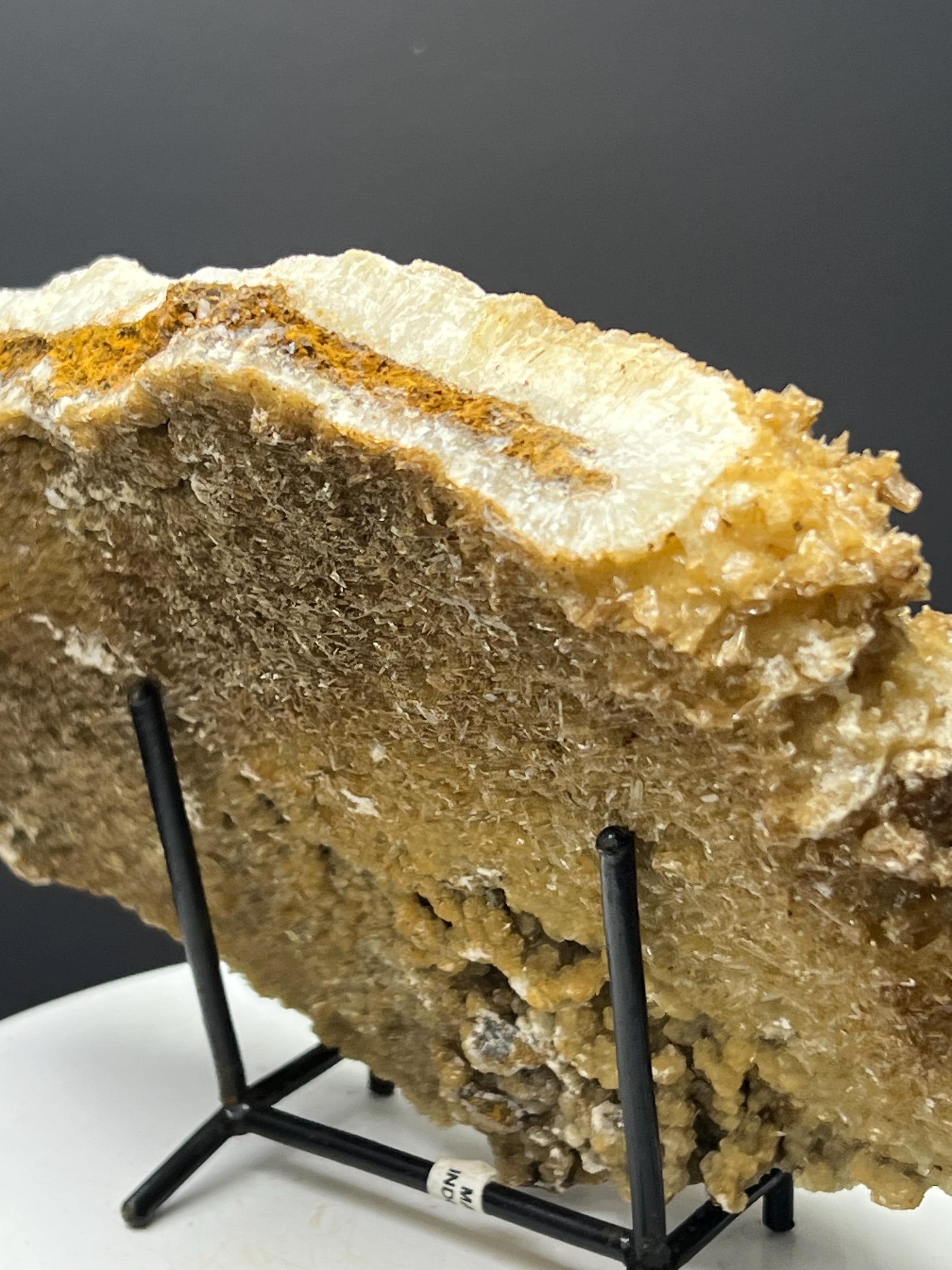 Feather Orange Crystal Calcite Specimen - Crystal Gemstone AE 