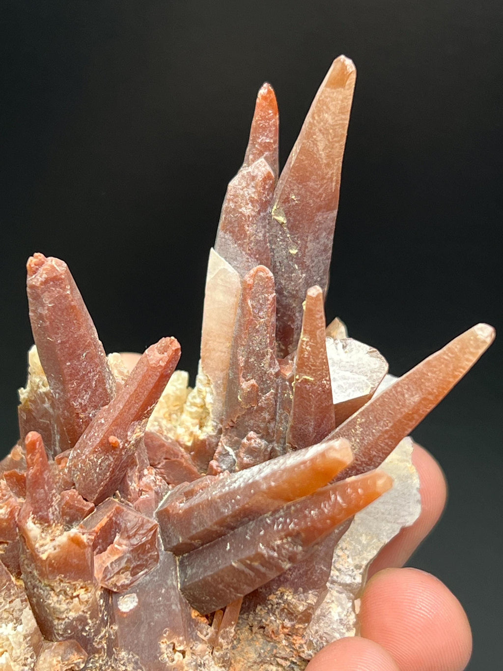 Red Crystal Quartz Specimen - Crystal Gemstone AE 