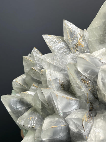 Large Size, Pyrite With Gray Crystal Calcite - Turkey