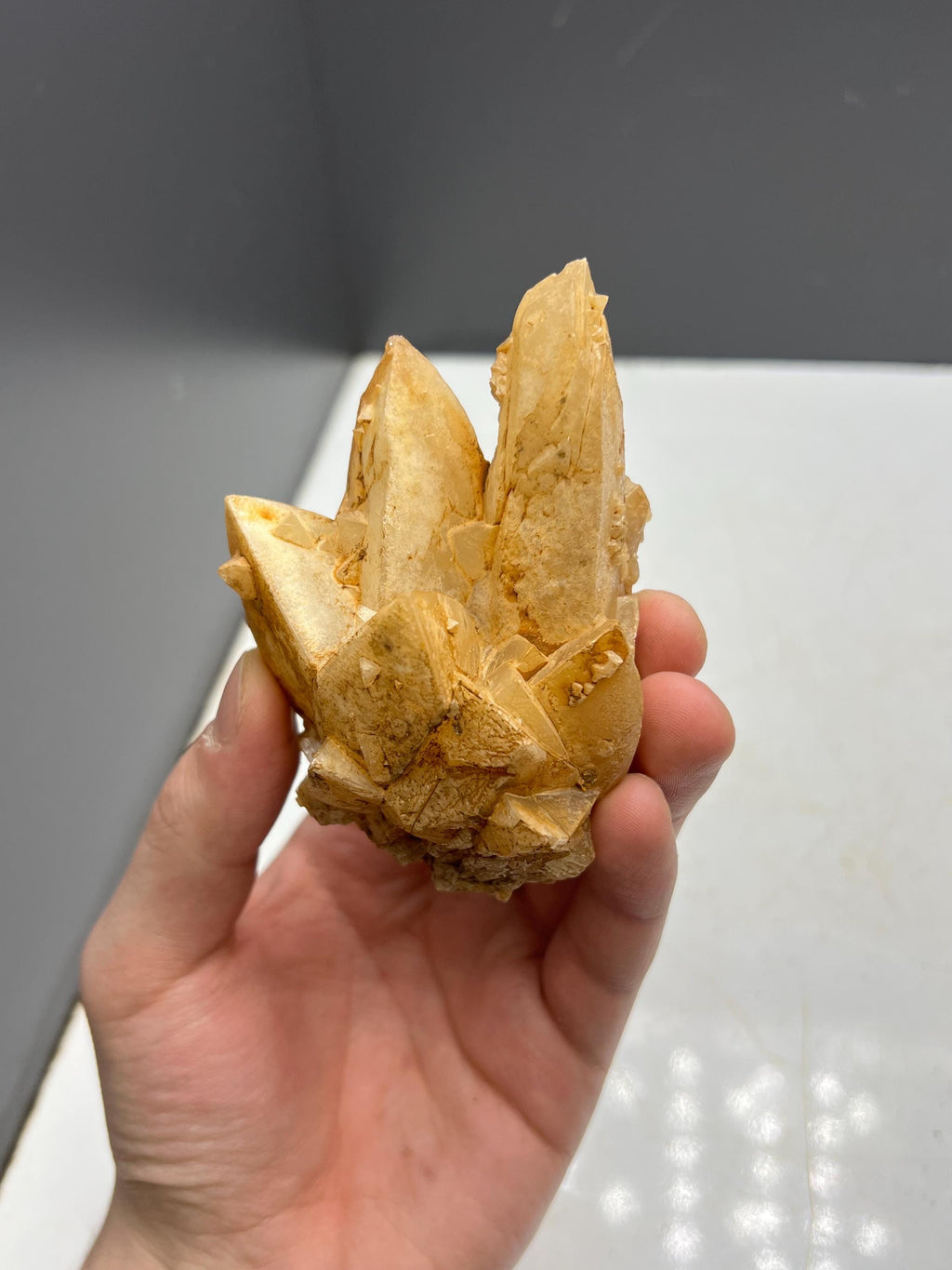 Orange Crystal Calcite Mineral, From Turkey - Crystal Gemstone AE 