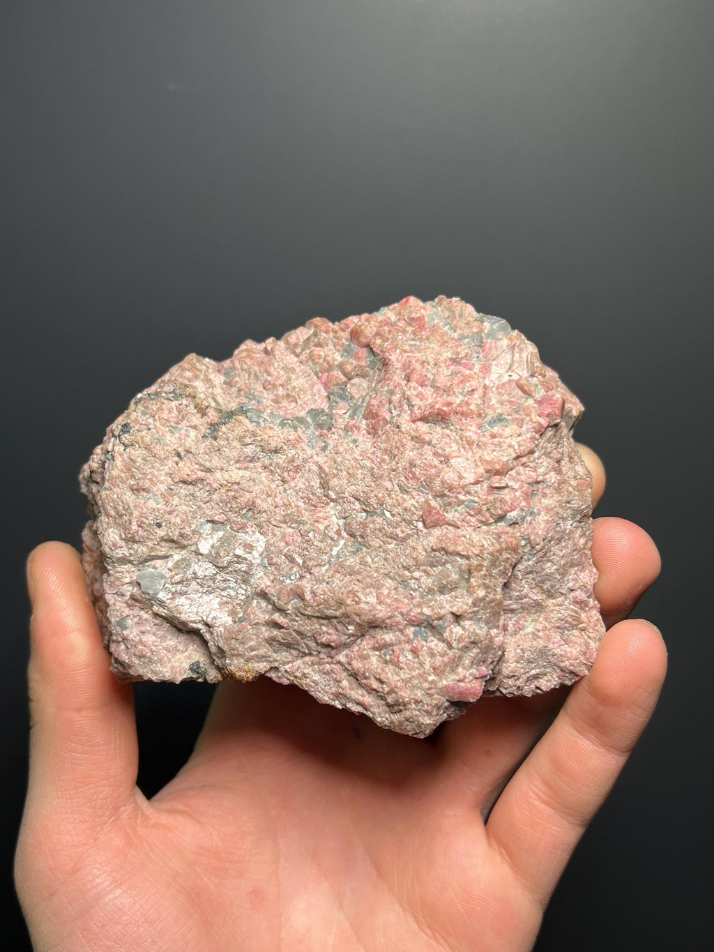 Rhodonite Franklinite - USA - Crystal Gemstone AE 