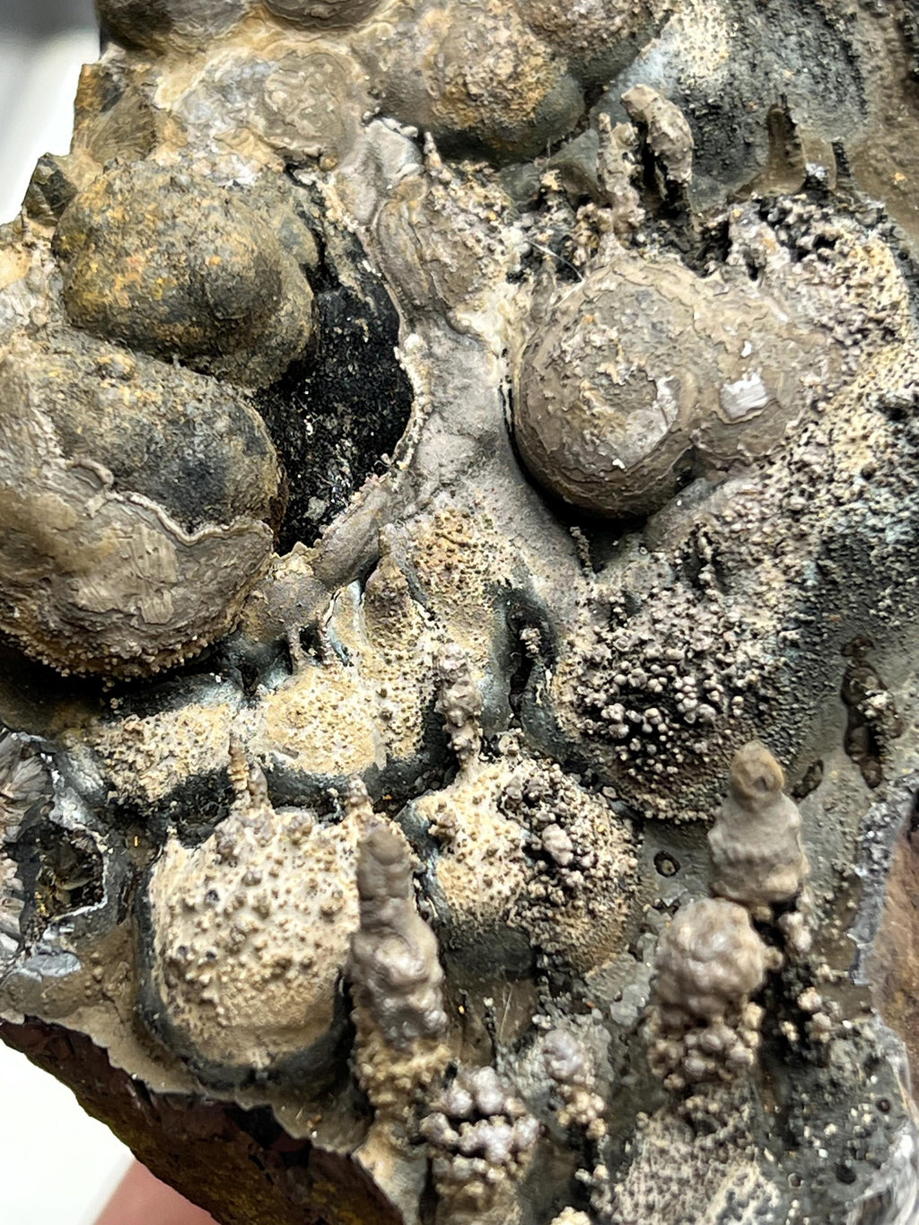 Very Unique, Specularite and limonite on stalactite Goethite, From Turkey - Crystal Gemstone AE 