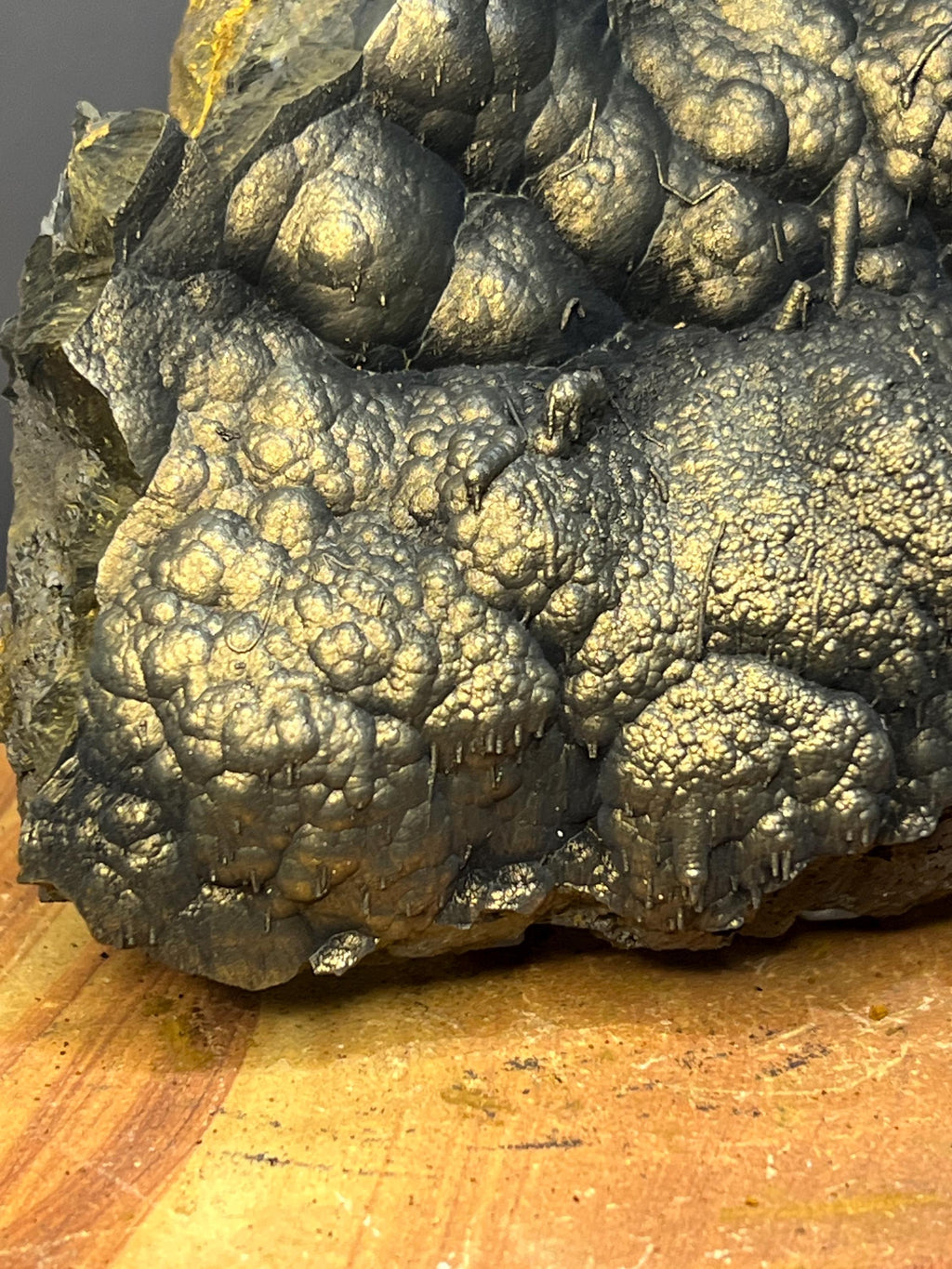 Museum Quality! Very Special Small Stalactites With Golden Color Botryoidal Goethite Specimen - Crystal Gemstone AE 