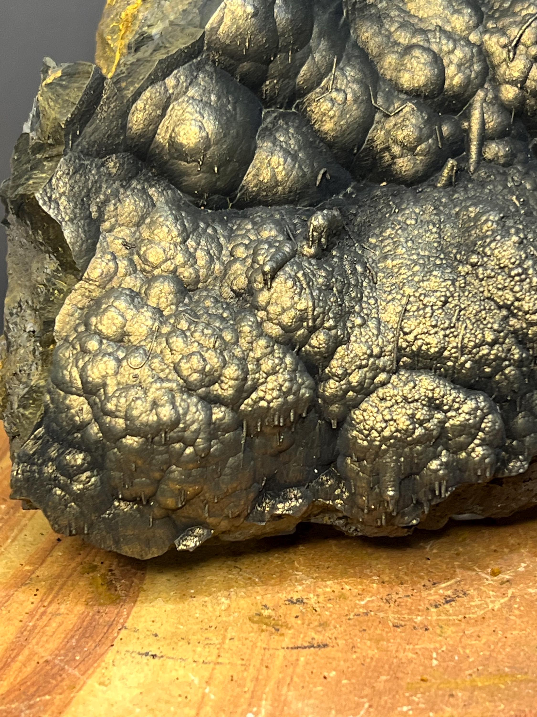 Museum Quality! Very Special Small Stalactites With Golden Color Botryoidal Goethite Specimen - Crystal Gemstone AE 