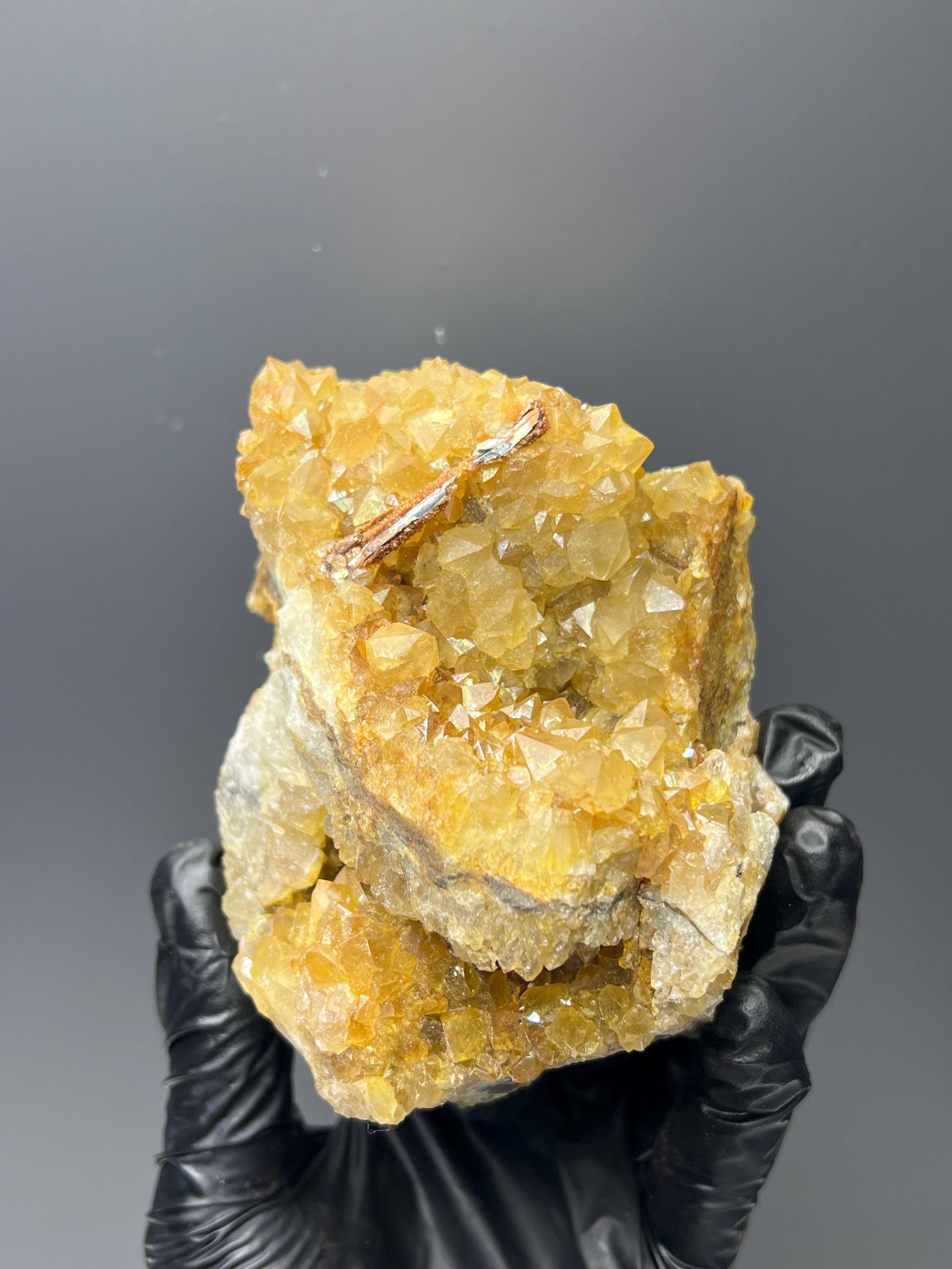 Iridescent Citrine Specimen - West Anatolia, Turkey - Crystal Gemstone AE 