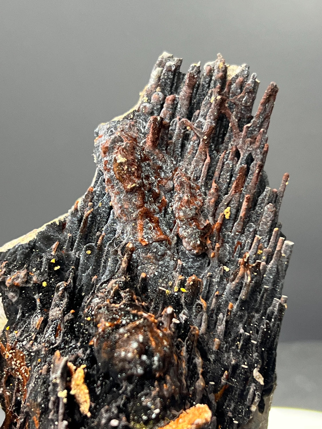 Very Showy! Limonite And Specularite With Velvet Stalactite Goethite Specimen, For Special Collection - Crystal Gemstone AE 