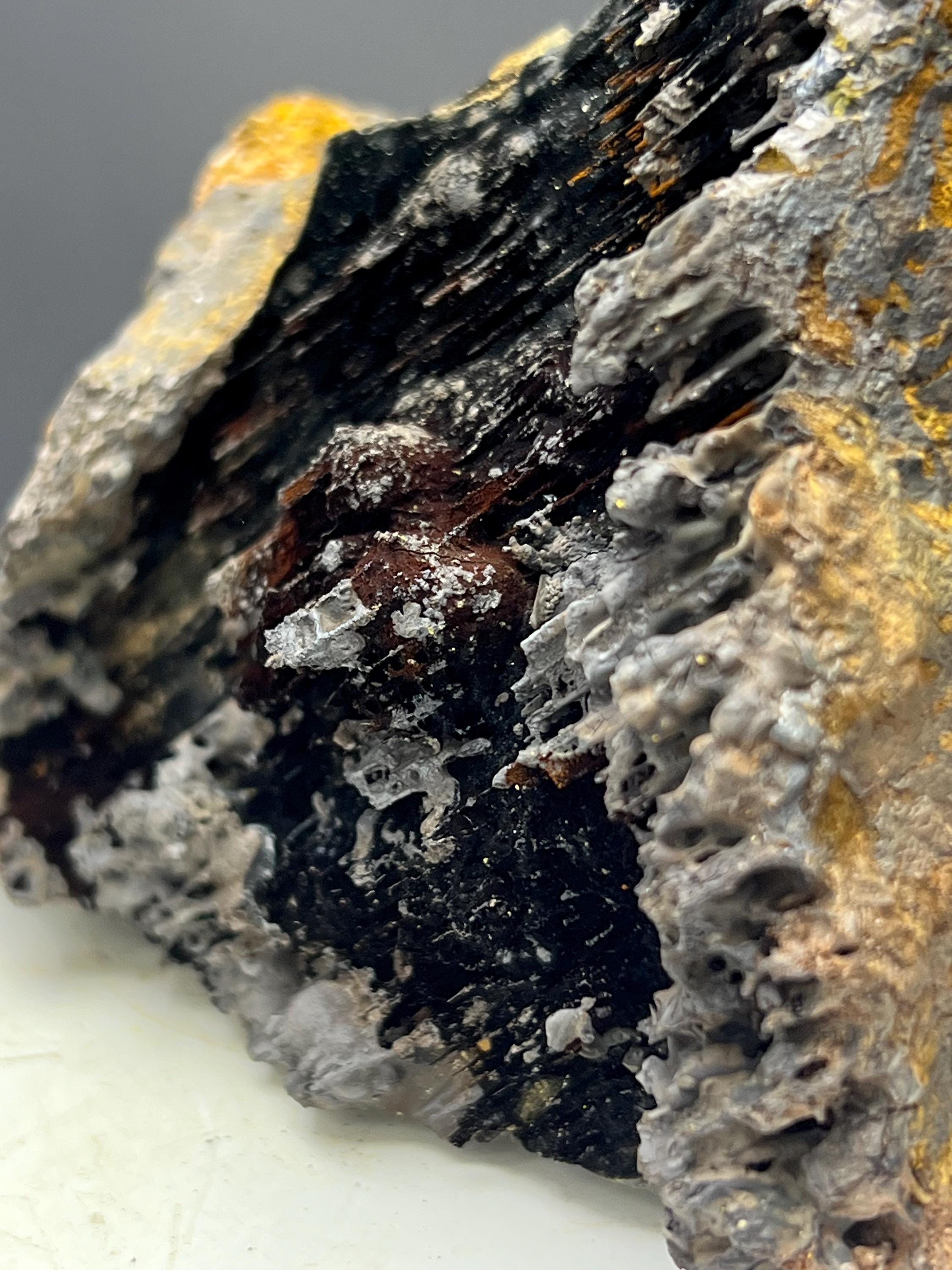 Very Special, Showy Specularite And Limonite With Stalactite Goethite Specimen - Crystal Gemstone AE 