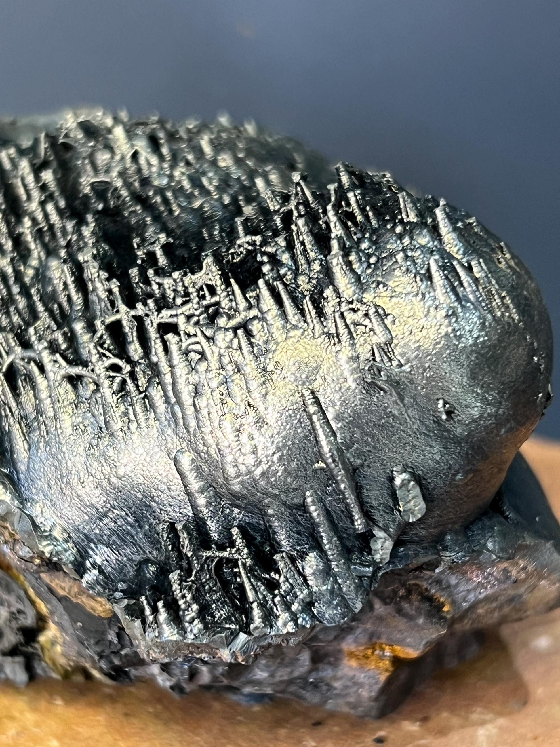 Museum Grade! Very Special Golden Color Stalactite Goethite Specimen, For Special Collection - Crystal Gemstone AE 