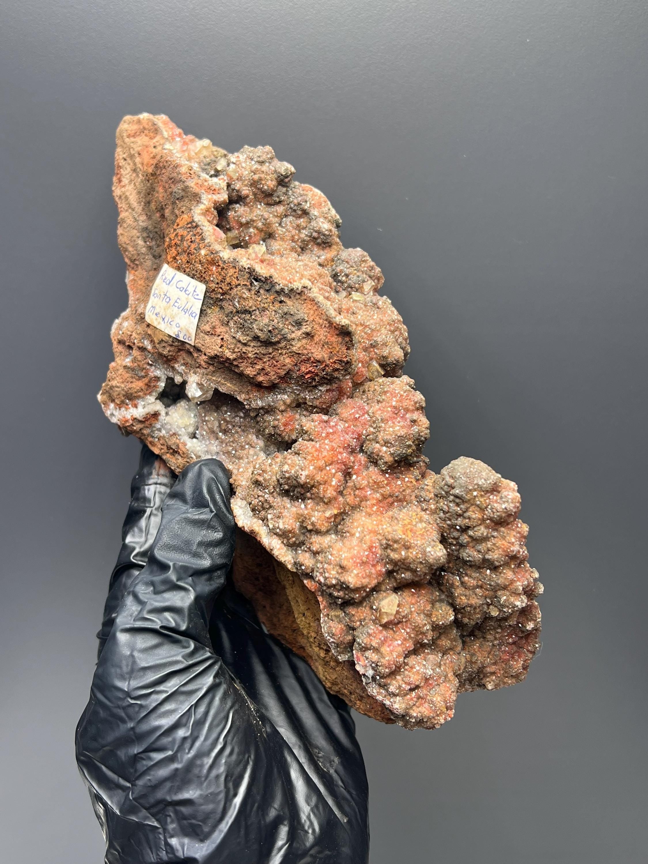 Druzy Red Crystal Calcite - Crystal Gemstone AE 