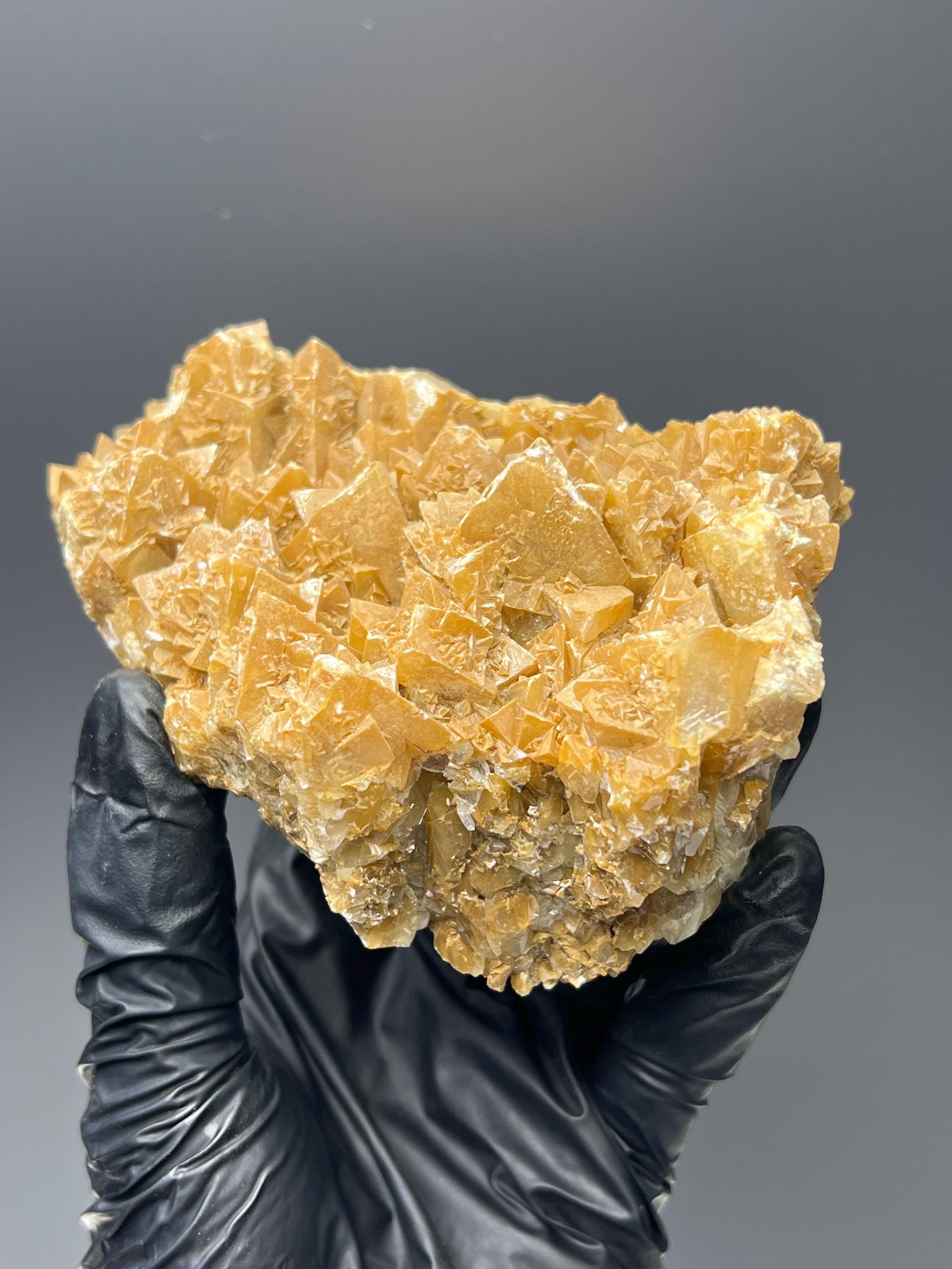 Orange Crystal Calcite from Kayseri, Turkey - Crystal Gemstone AE 