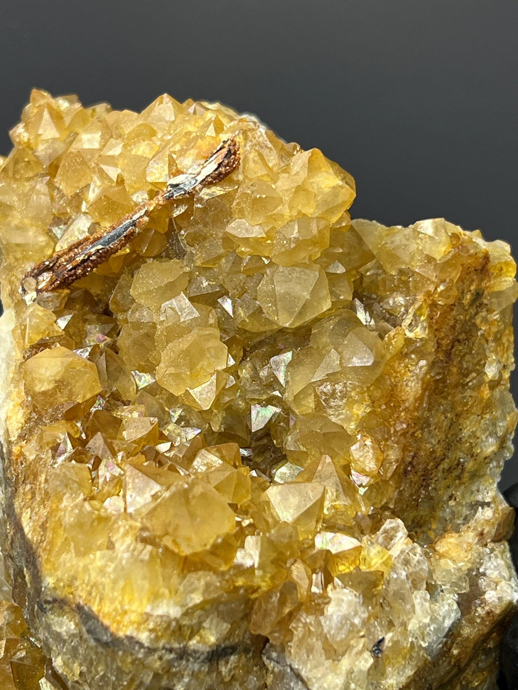 Iridescent Citrine Specimen - West Anatolia, Turkey - Crystal Gemstone AE 
