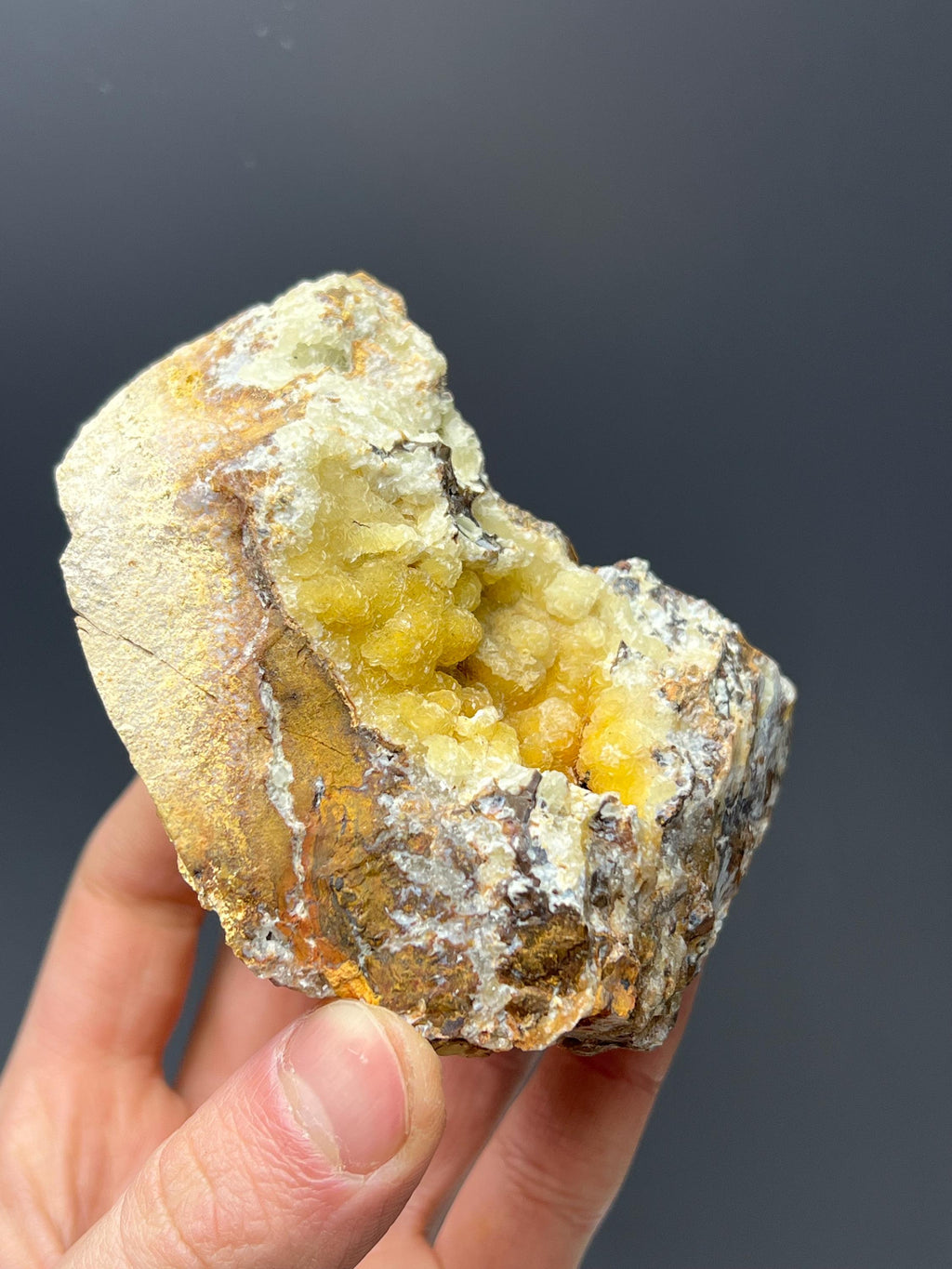 Yellow Hemimorphite Specimen - Crystal Gemstone AE 