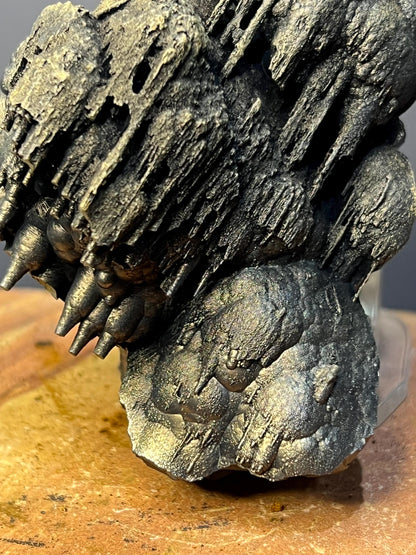 Museum Grade, Very Special Golden Color Stalactite Goethite Specimen - Crystal Gemstone AE 