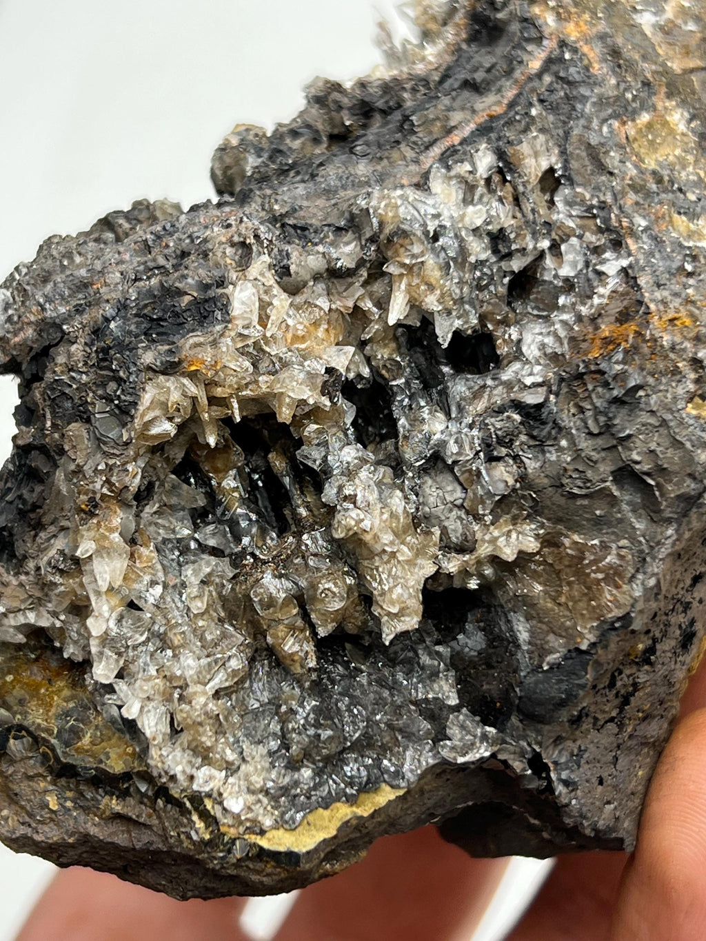Very Special and Showy Crystal Calcite On Hematite Mineral, From Turkey, Special Collection Piece - Crystal Gemstone AE 