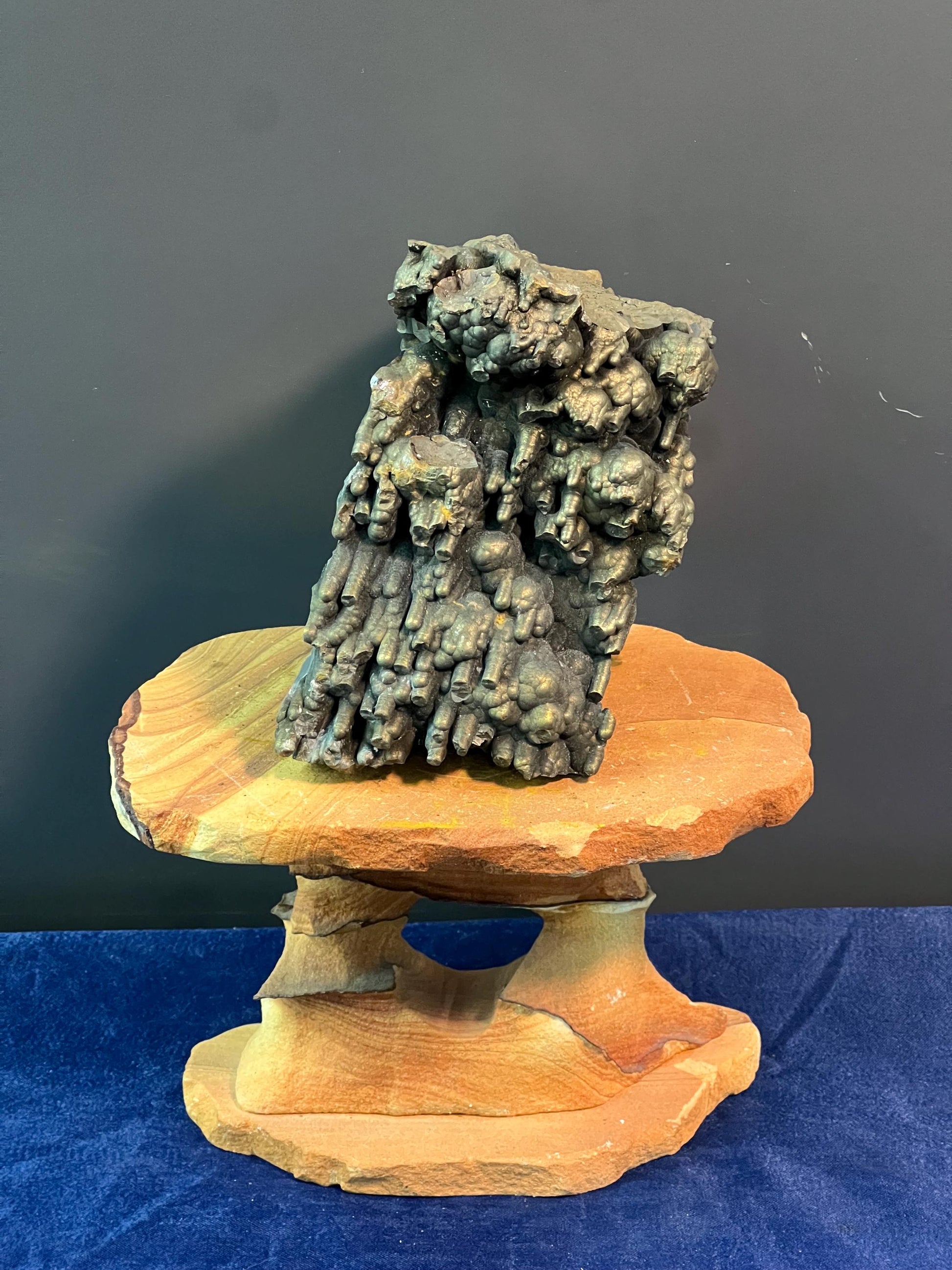 "Museum Grade" Golden Color Botryoidal And Stalactite Formation Goethite - Crystal Gemstone AE 