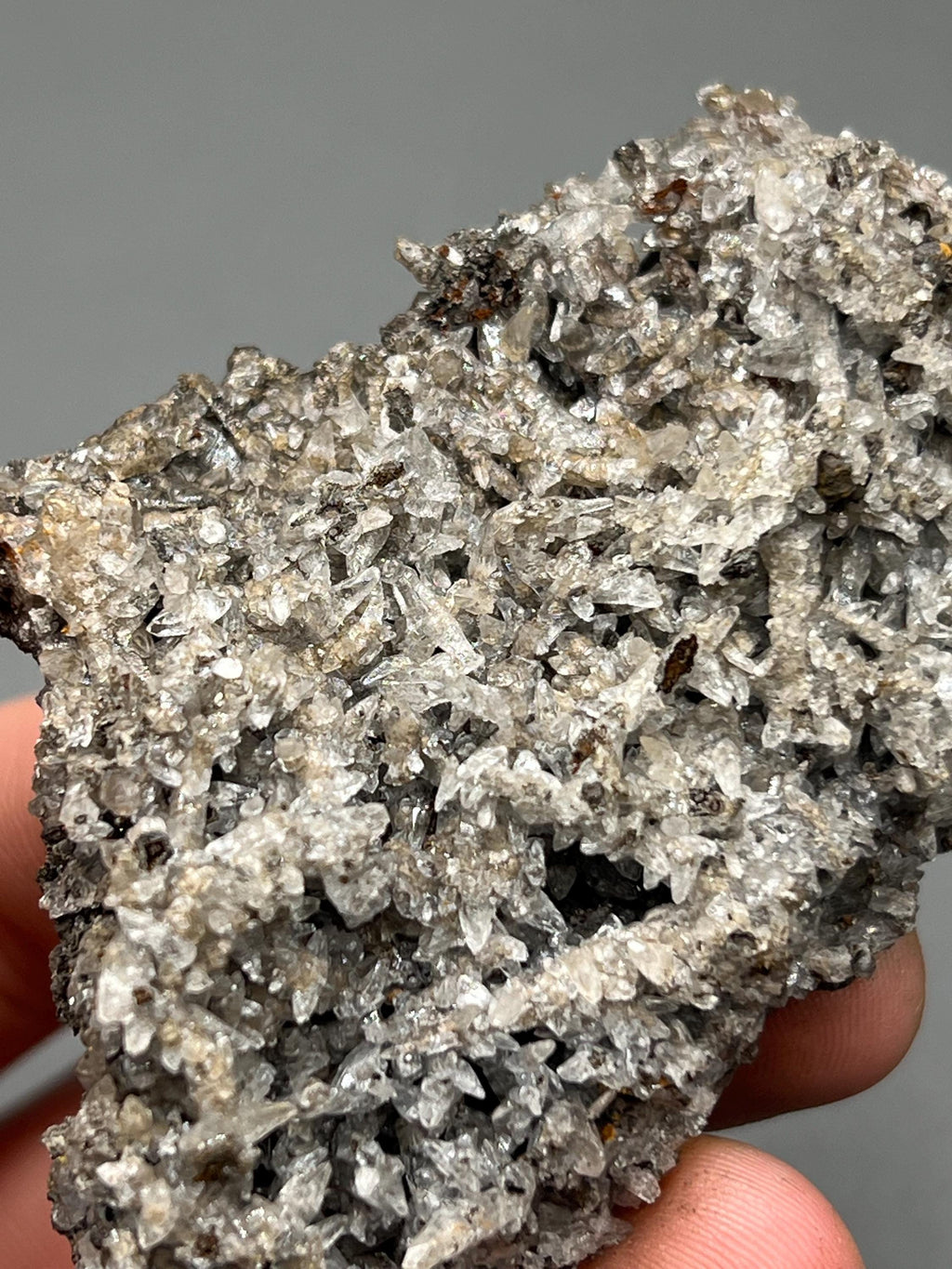 Crystal Calcite on Hematite, Turkish Mineral Specimen - Crystal Gemstone AE 