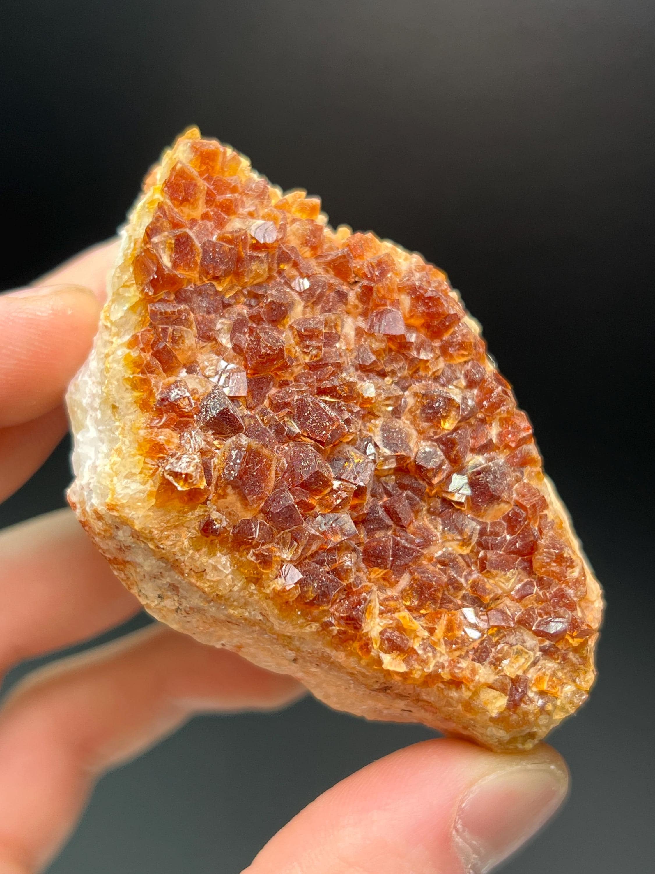 Dark Color Citrine Specimen - Crystal Gemstone AE 