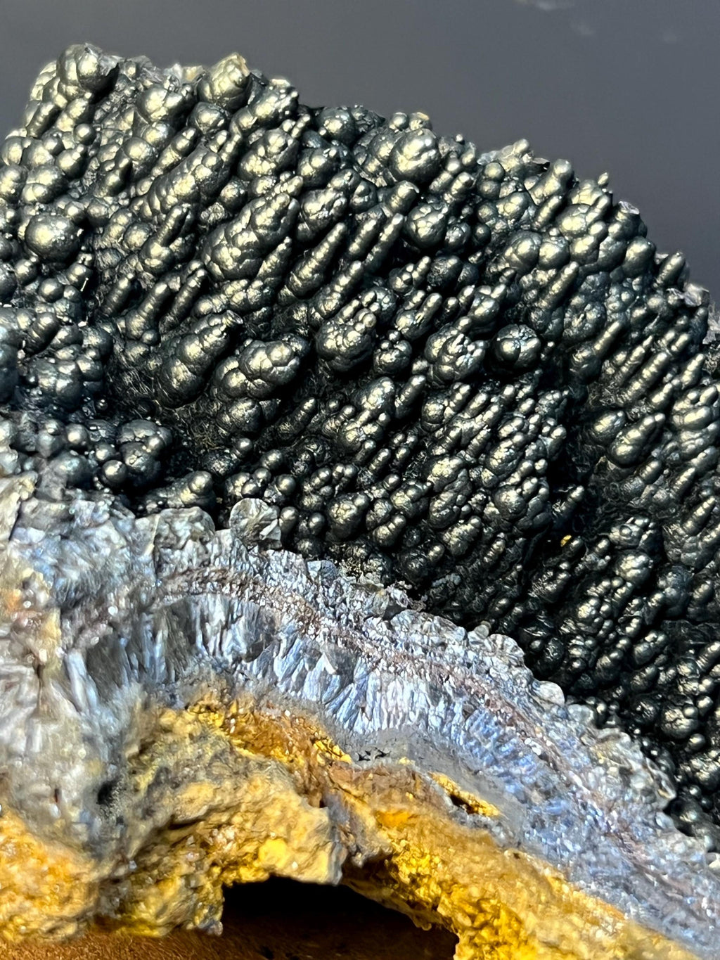 Museum Grade! Very Special Golden Color Stalactite Goethite Specimen, For Special Collection - Crystal Gemstone AE 