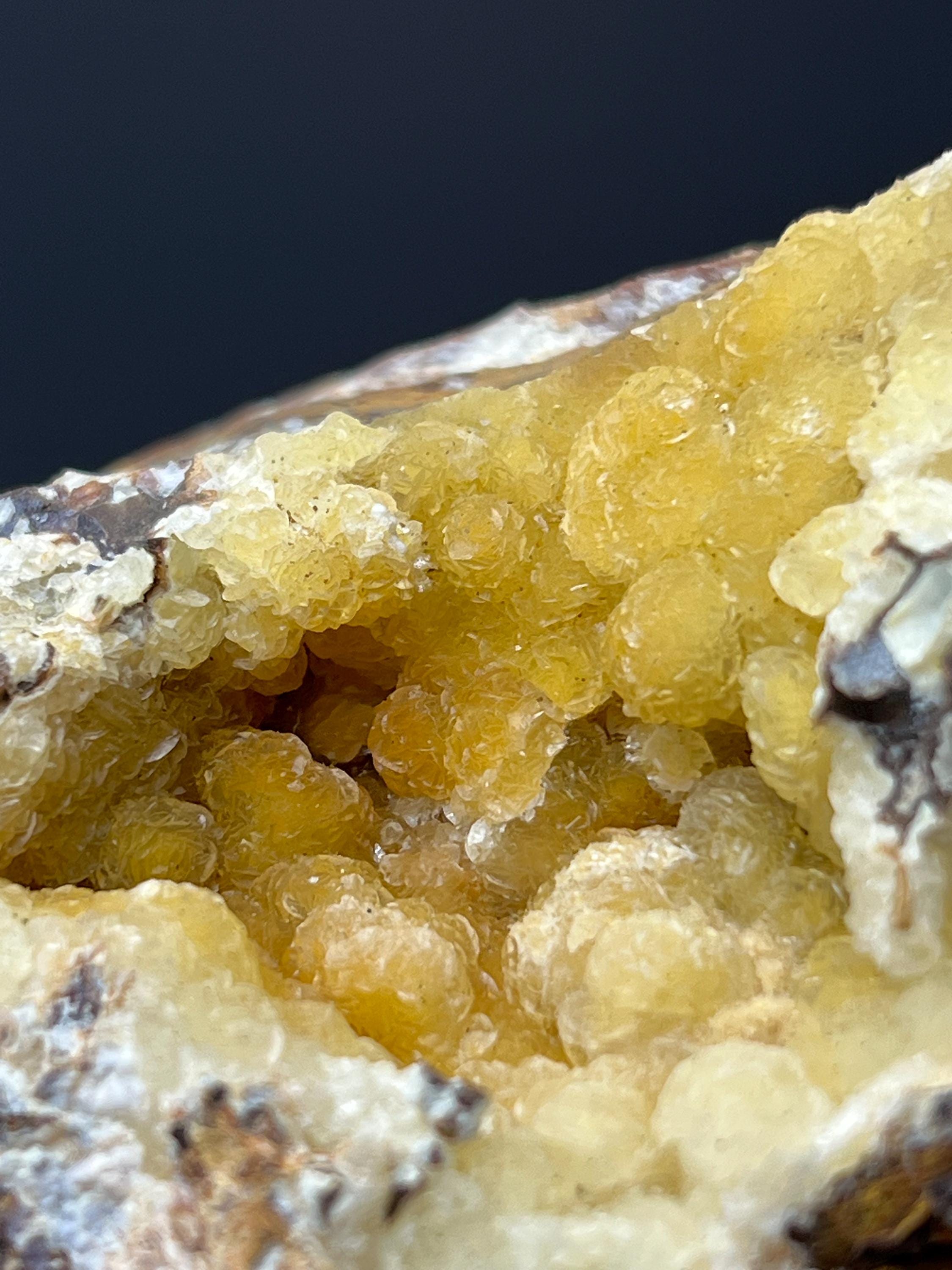 Yellow Hemimorphite Specimen - Crystal Gemstone AE 