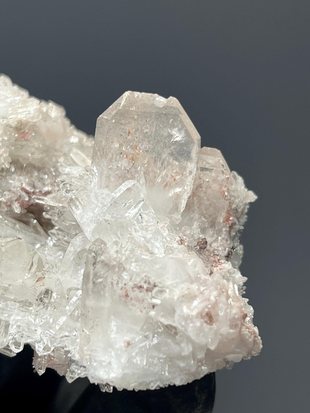 Pink Lemurian Quartz Cluster - Crystal Gemstone AE 