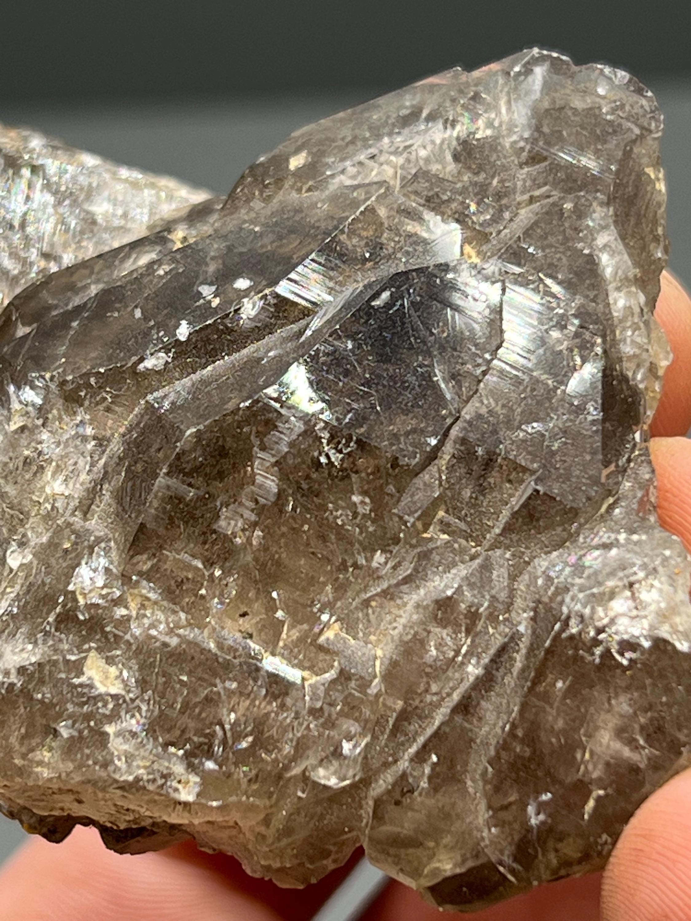 Very Special, 2 Sided Elestial Smoky Quartz, From Turkey - Crystal Gemstone AE 
