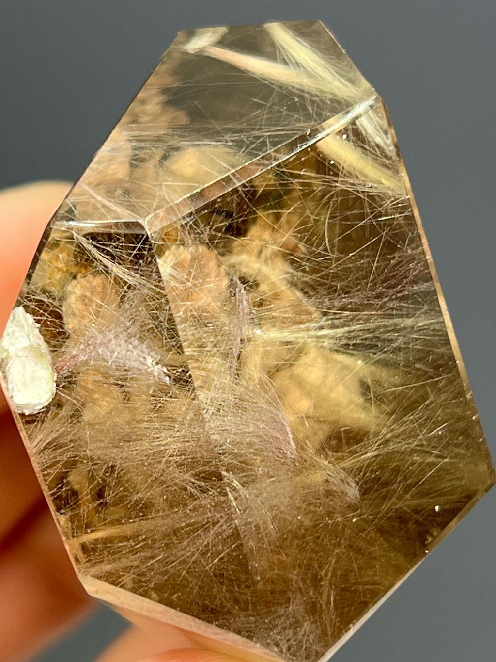 Top Grade, Calcite And Rutilated With Smoky Quartz - Crystal Gemstone AE 