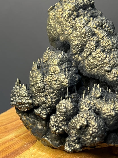 Museum Grade! Showy Golden Color Small Stalactites With Goethite Specimen, For Special Collection - Crystal Gemstone AE 