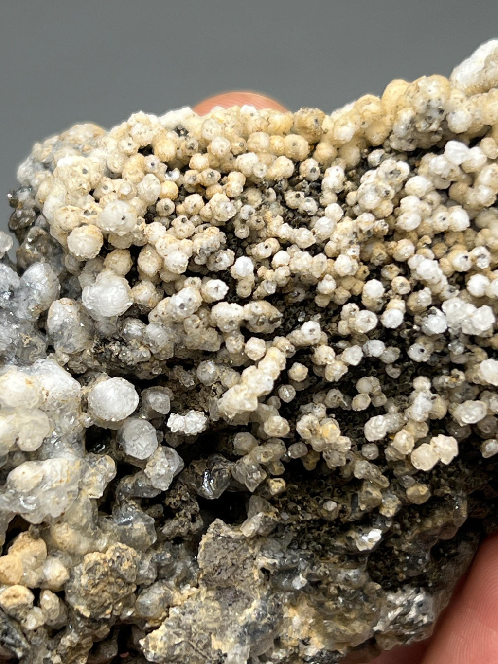 Crystal Calcite on Stalactite Hematite, Turkish Mineral Specimen - Crystal Gemstone AE 