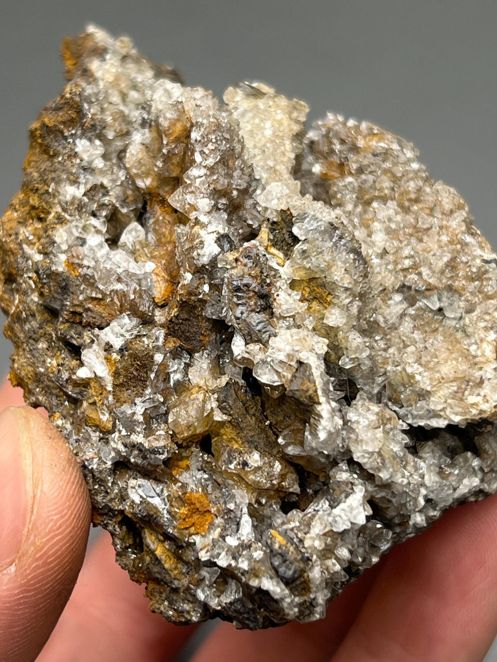 Very Special, Crystal Calcite On Hematite, From Turkey - Crystal Gemstone AE 