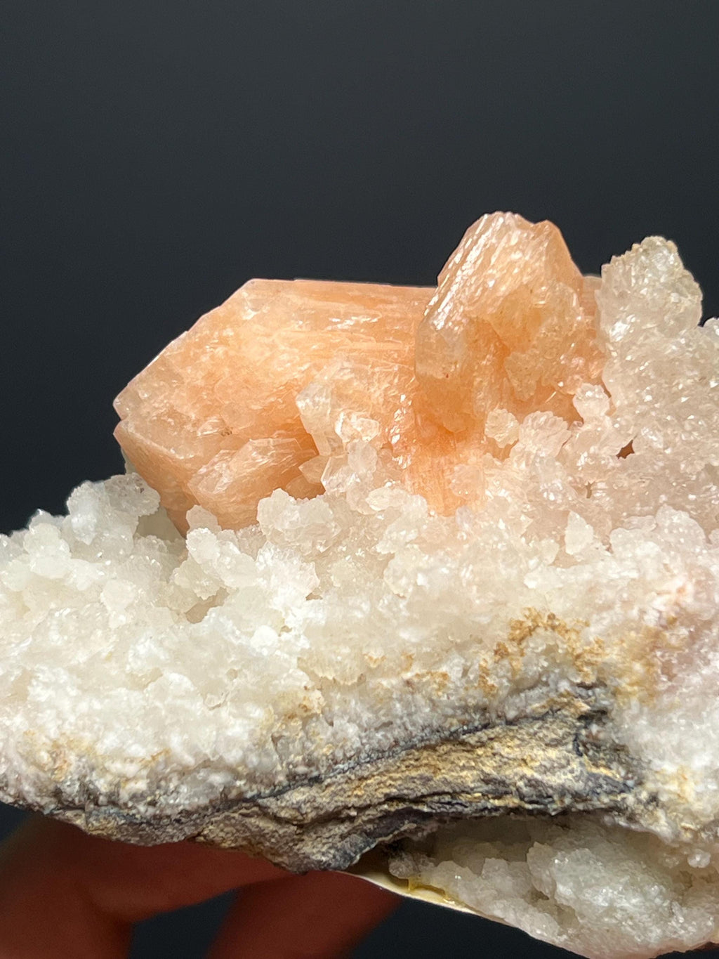 Stilbite With Chalcedony Specimen - Crystal Gemstone AE 