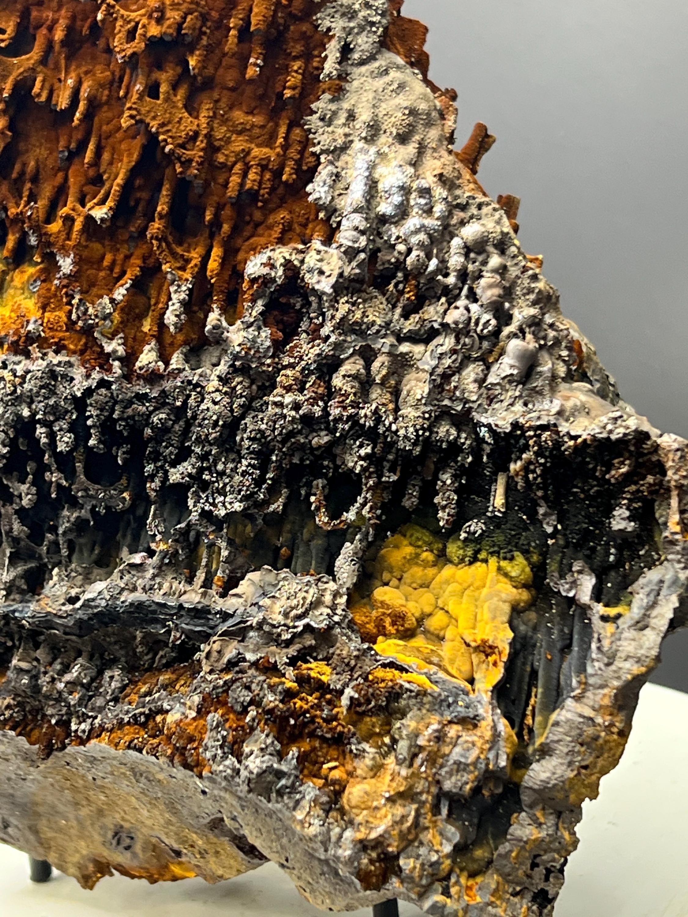 Museum Quality! Very Special Limonite And Specularite With Stalactite Goethite Specimen, For Special Collection - Crystal Gemstone AE 