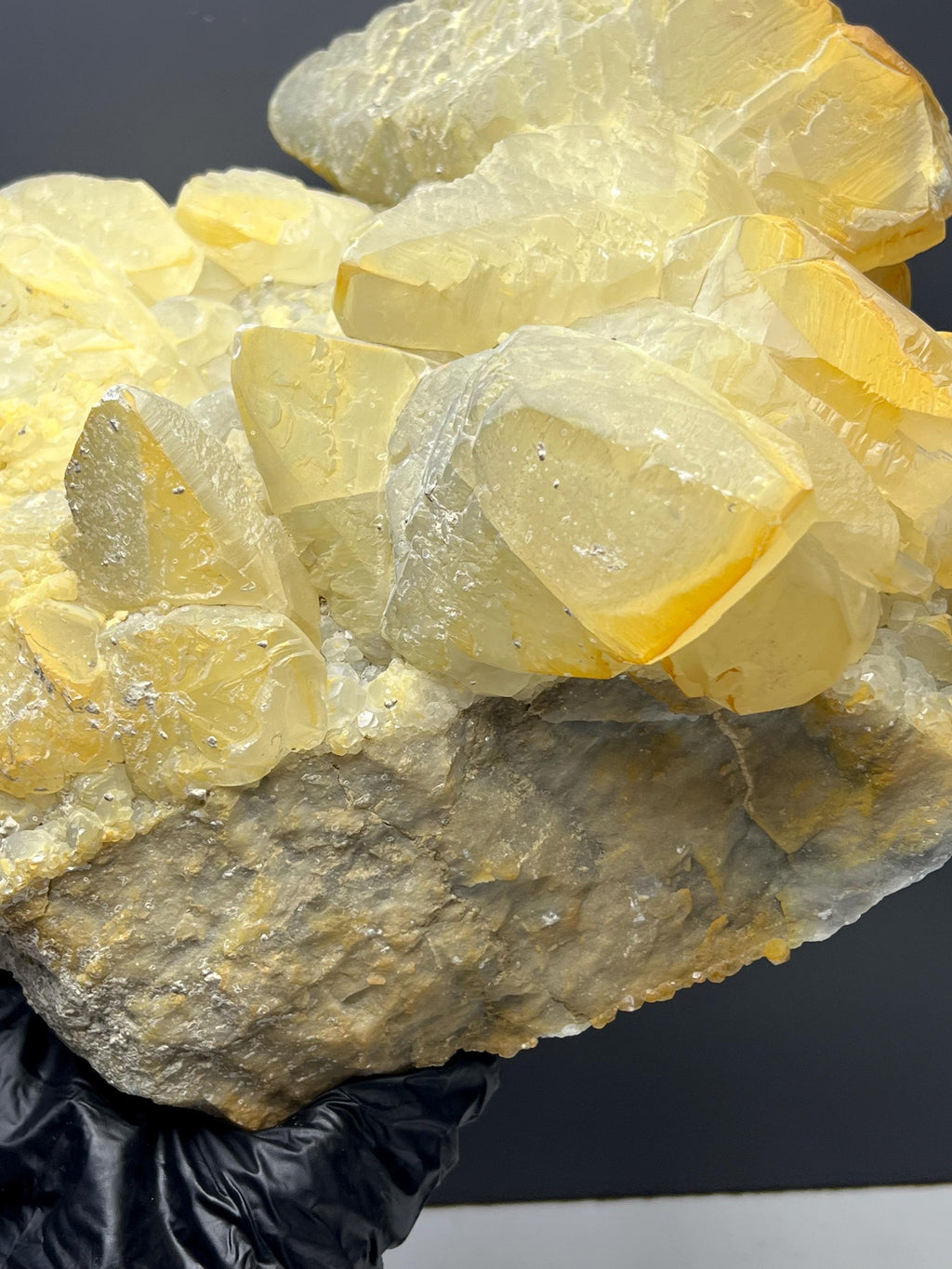 Large Size Very Special Two Sided Golden Yellow Crystal Calcite Specimen - Crystal Gemstone AE 