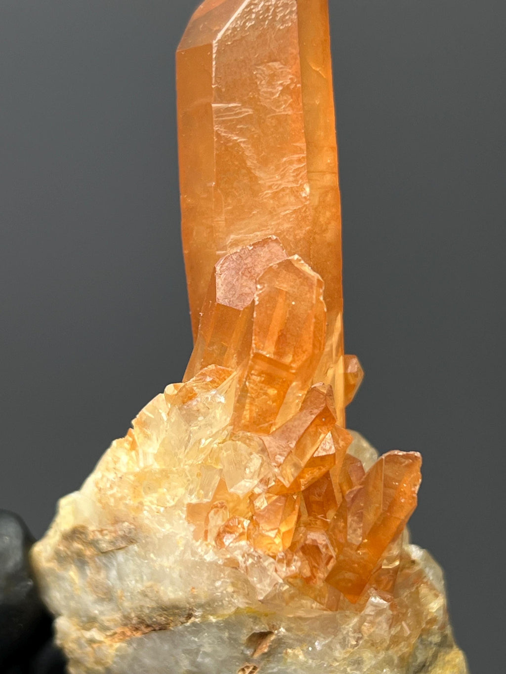 Orange Crystal Quartz Specimen - Crystal Gemstone AE 