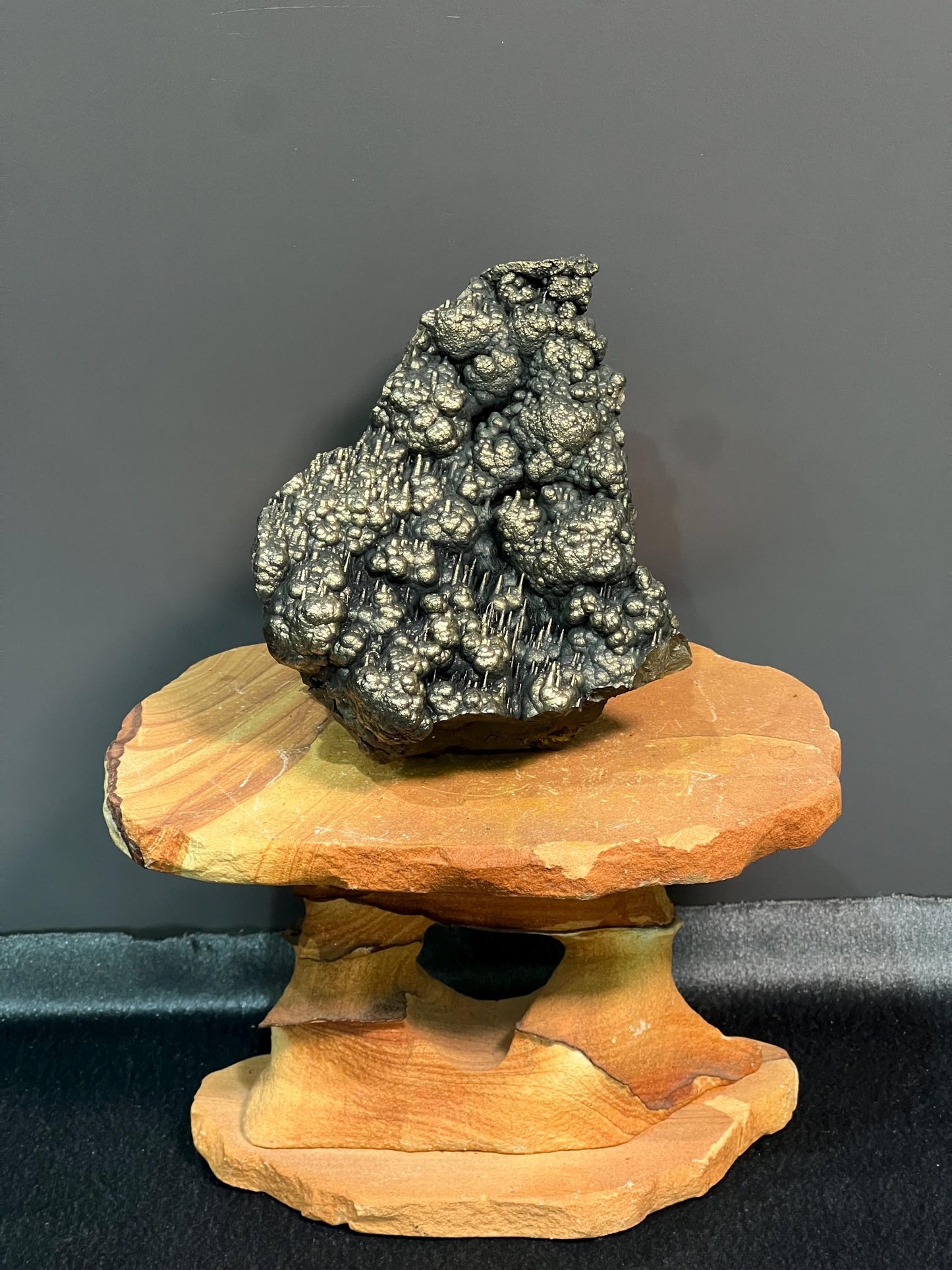 Museum Grade Golden Color Stalactite And Botryoidal Formation Goethite, For Special Collection Piece - Crystal Gemstone AE 